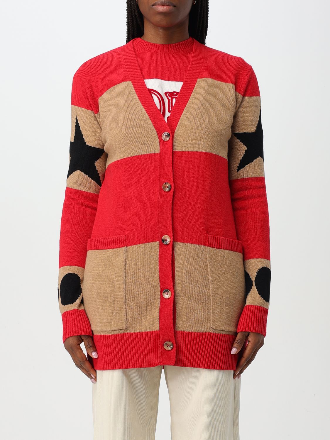 Max Mara Cardigan  Woman Color Red In Multi