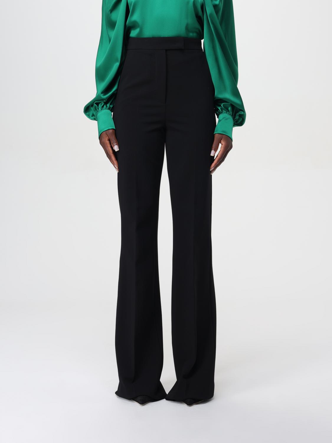 Shop Max Mara Pants  Woman Color Black In Schwarz