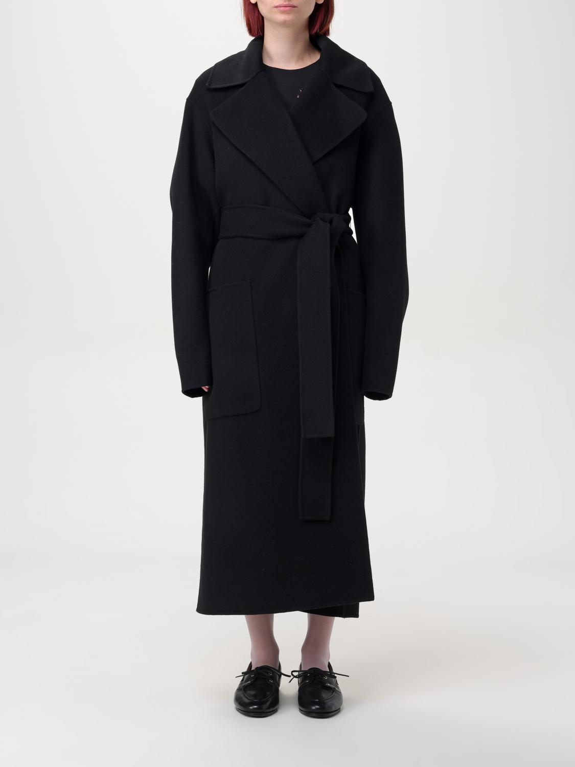 Shop Sportmax Coat  Woman Color Black