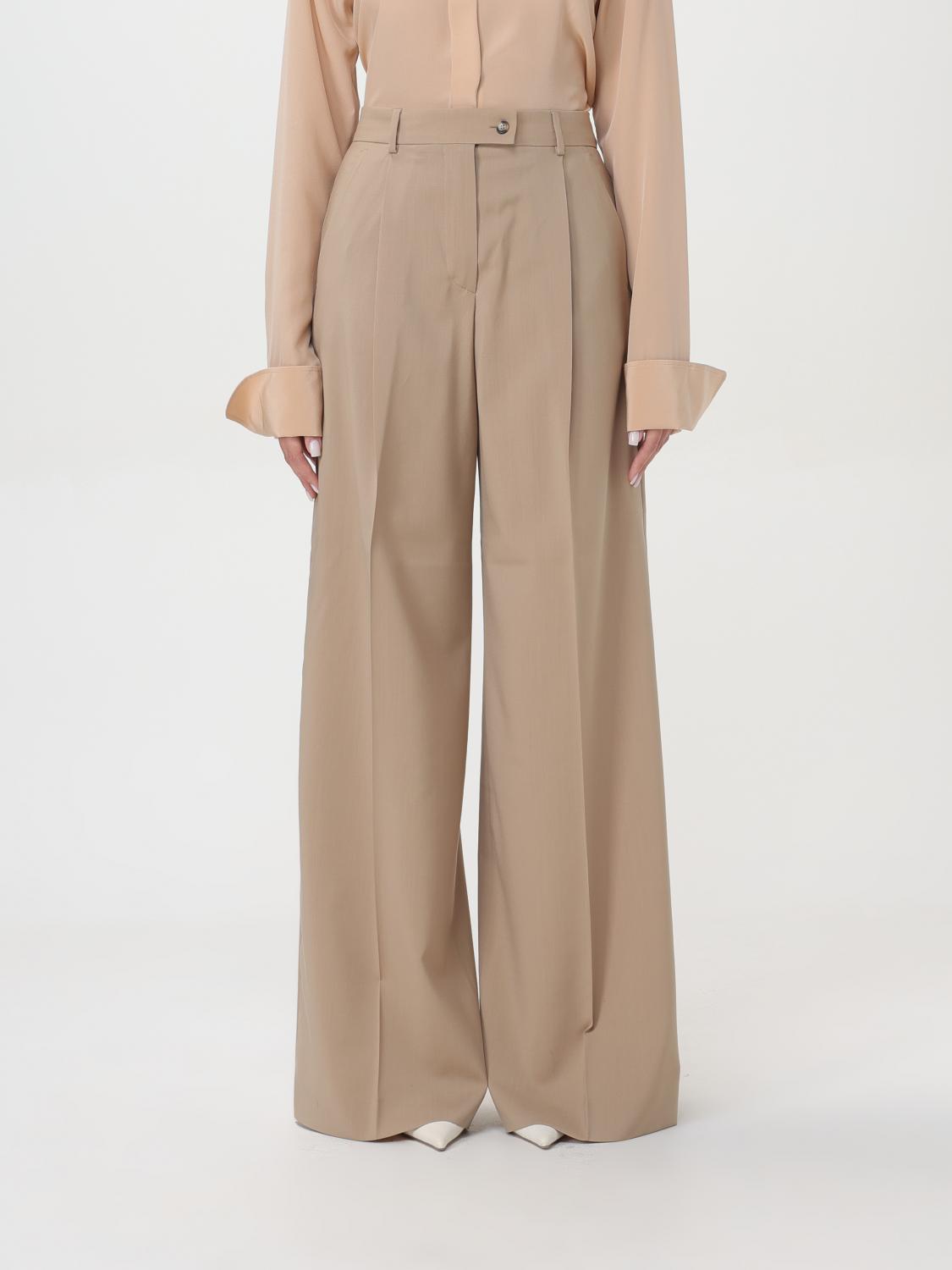 SPORTMAX PANTS SPORTMAX WOMAN COLOR BEIGE 412909022