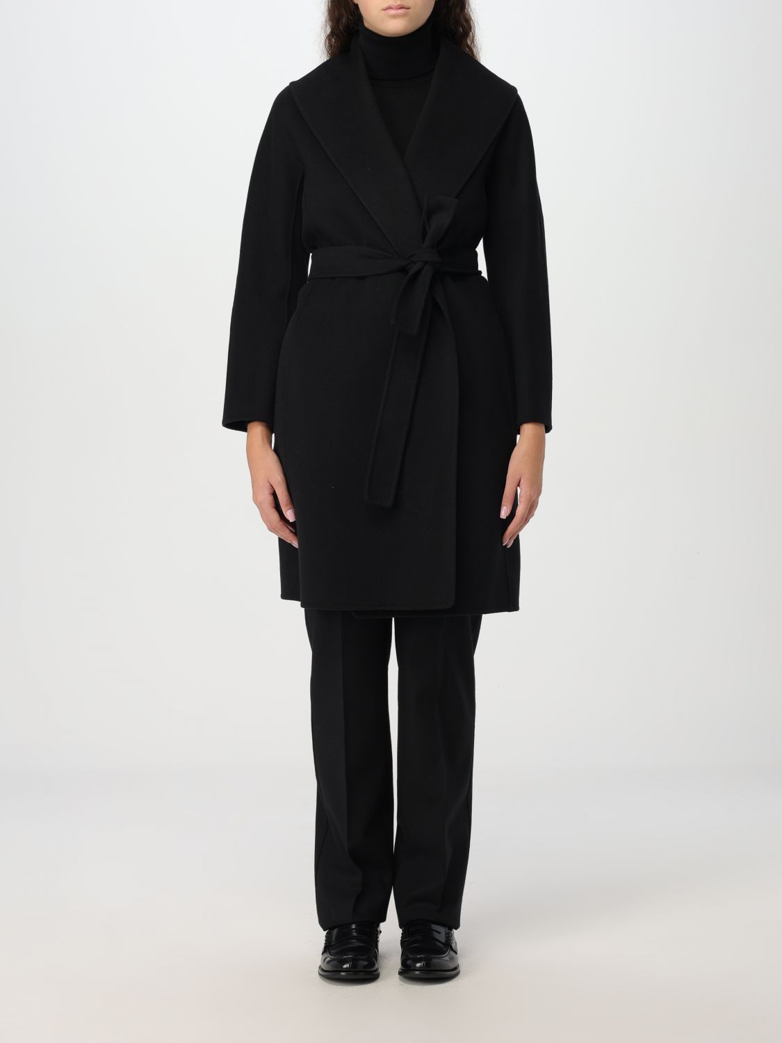 'S MAX MARA COAT 'S MAX MARA WOMAN COLOR BLACK 412917002