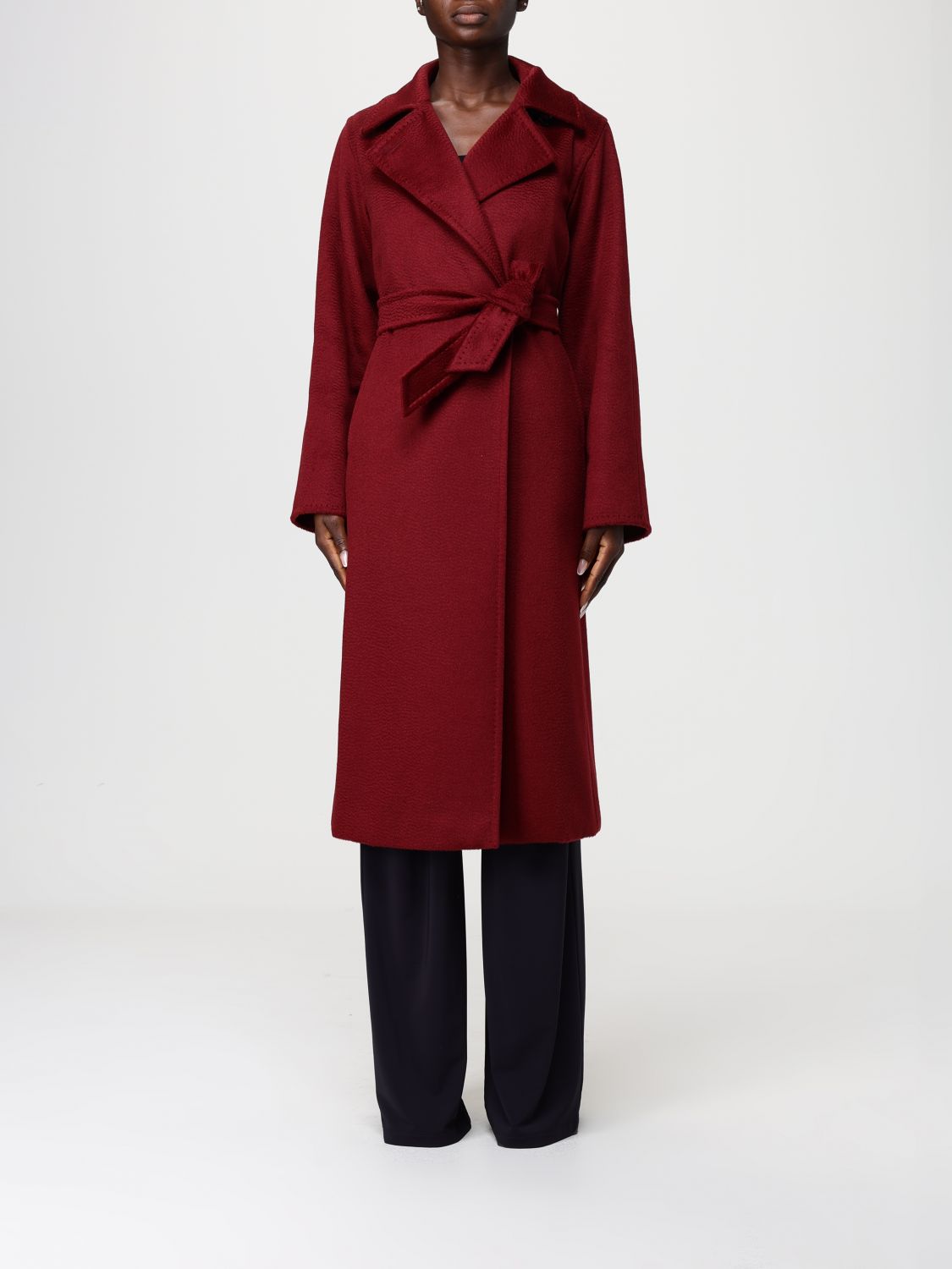 Max Mara Coat  Woman Color Raspberry In Burgundy