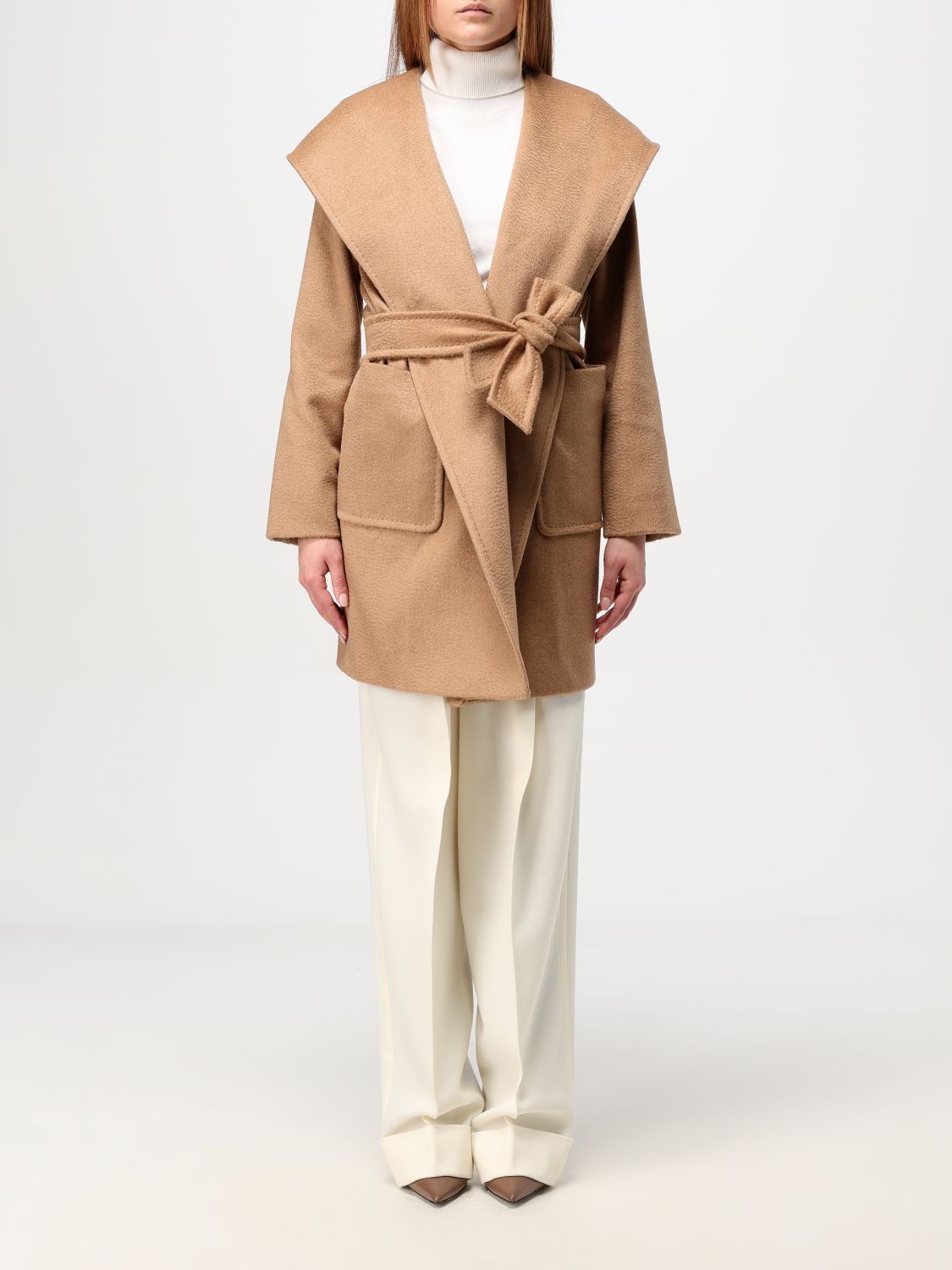 Shop Max Mara Coat  Woman Color Camel