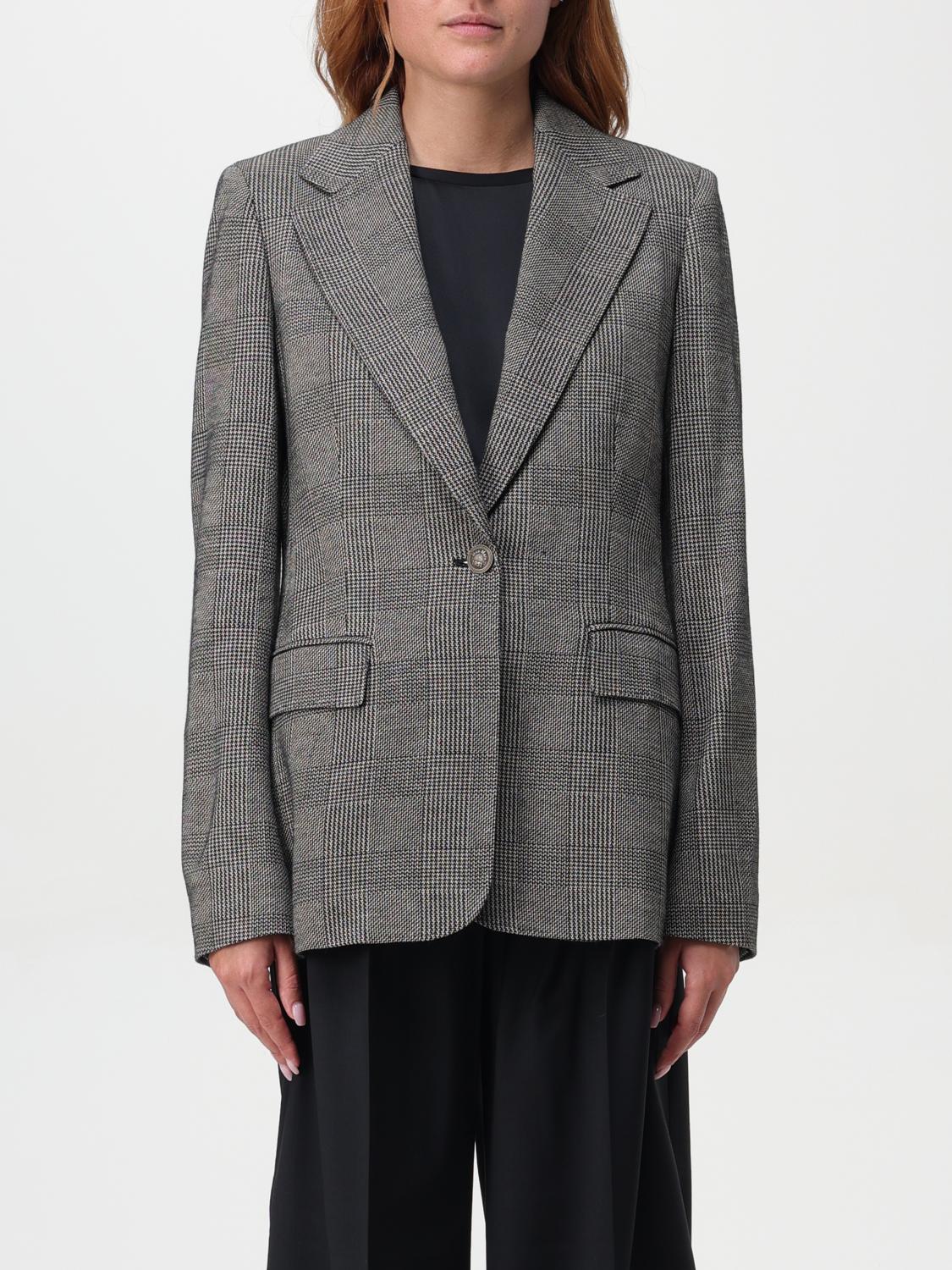 Shop Max Mara Blazer  Woman Color Grey In Grau