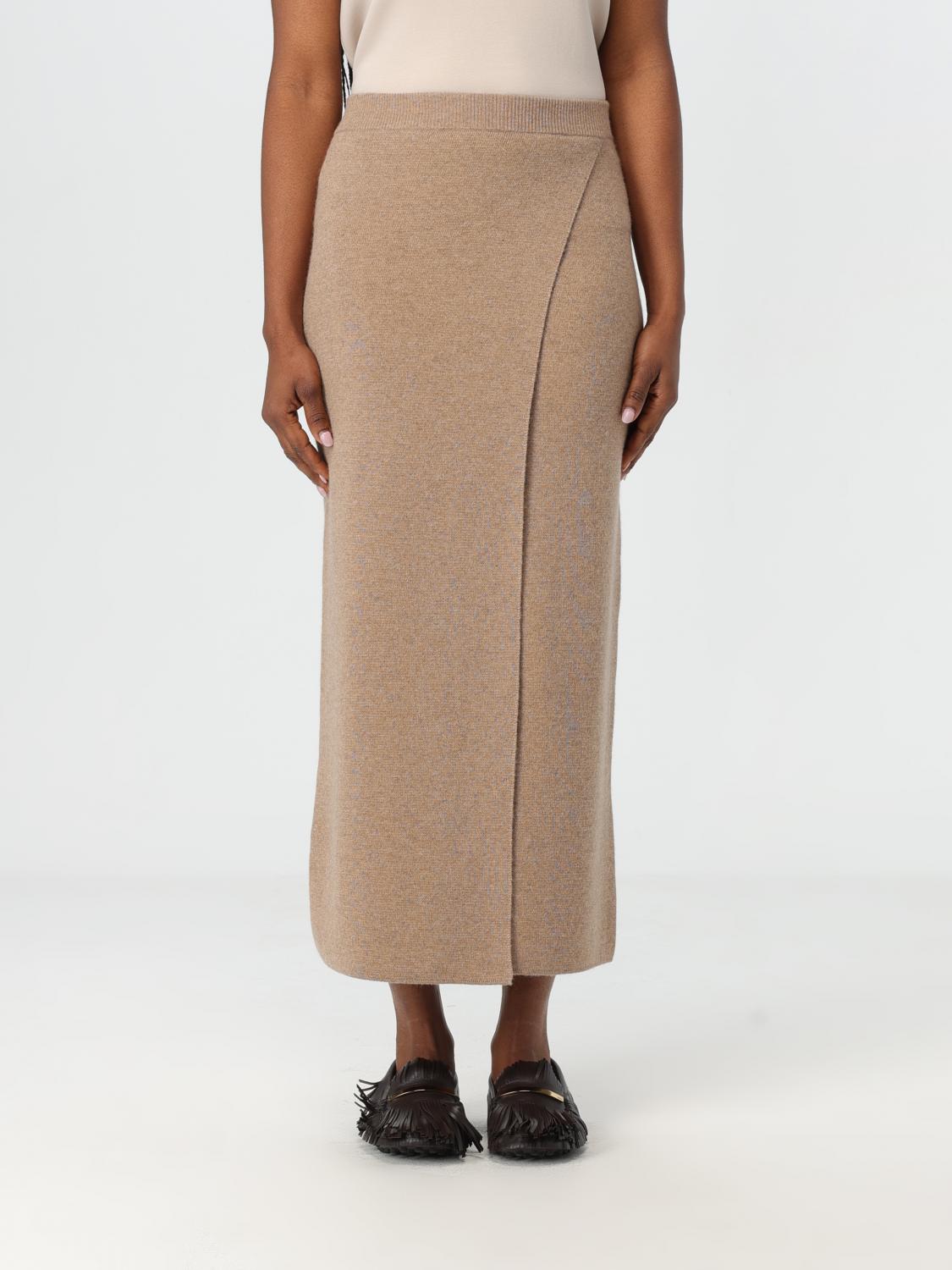 Max Mara Elastic Waist Skirt In Haselnuss