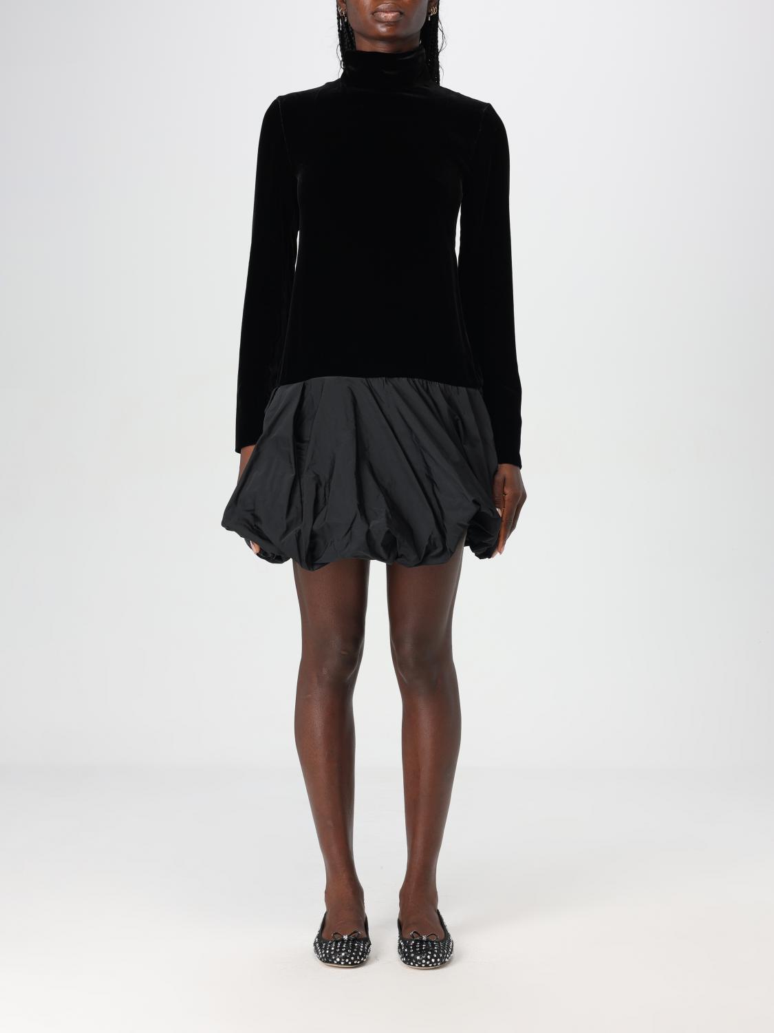 ワンピース MAX MARA 'Osso' dress Black  OSSO Max Mara Osso High-neck Mini Velvet Dress In Black | ModeSens