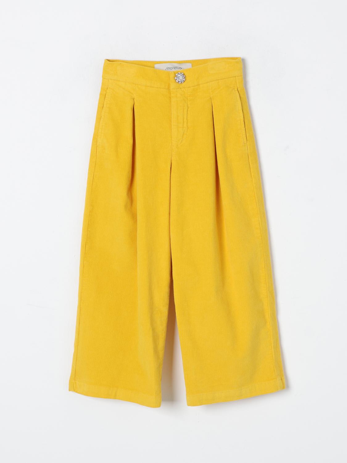 Shop Simonetta Pants  Kids Color Yellow In Gelb