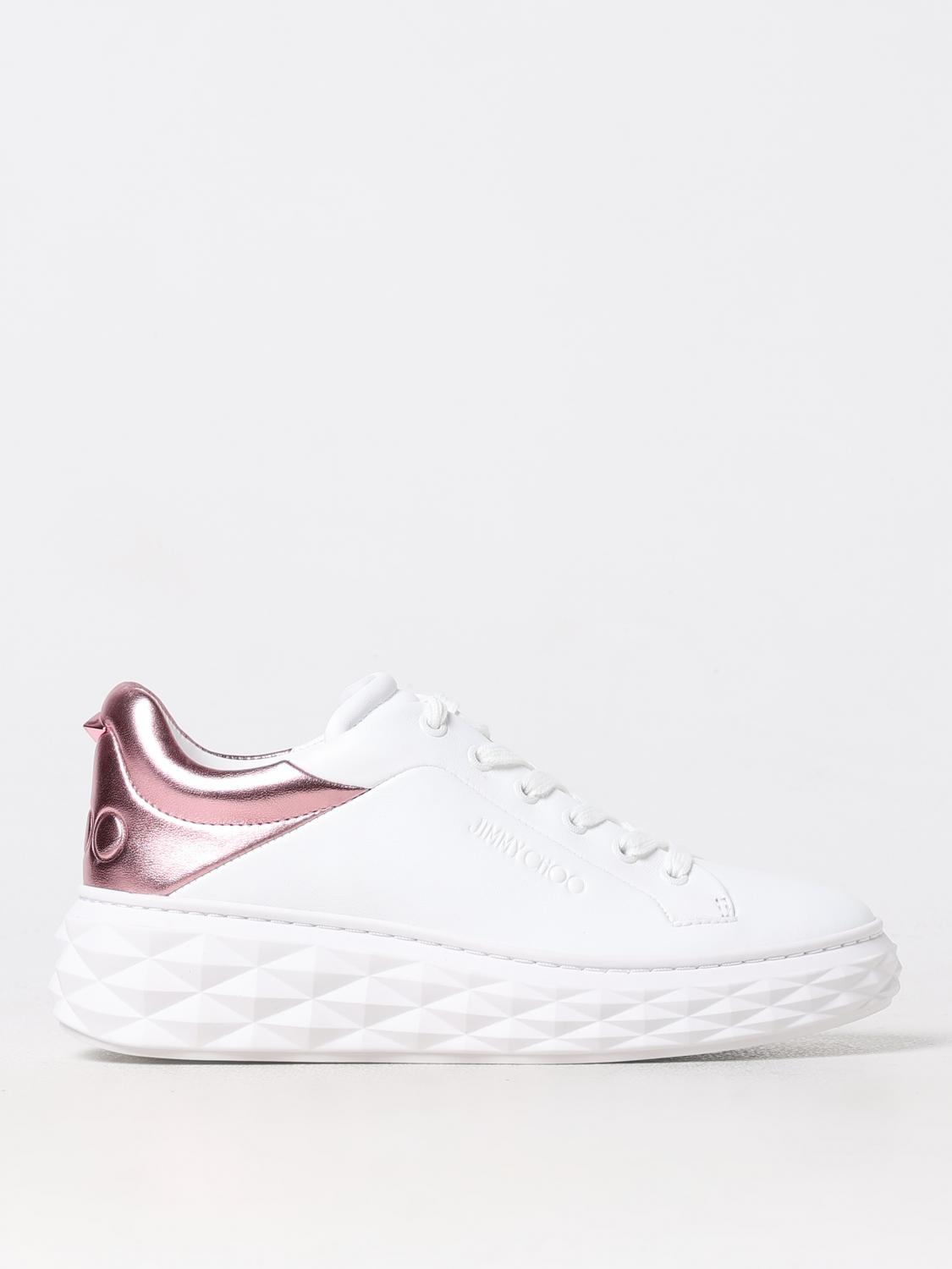 Jimmy Choo Diamond Maxi Sneakers In White