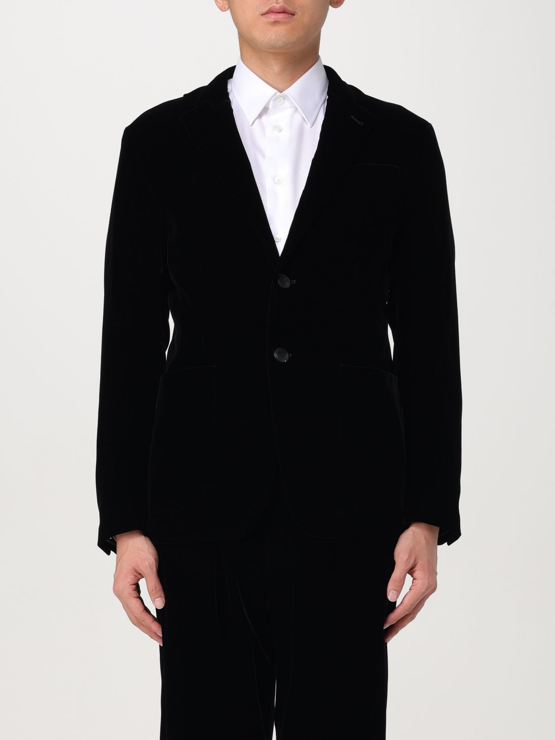 Shop Giorgio Armani Blazer  Men Color Black In Schwarz