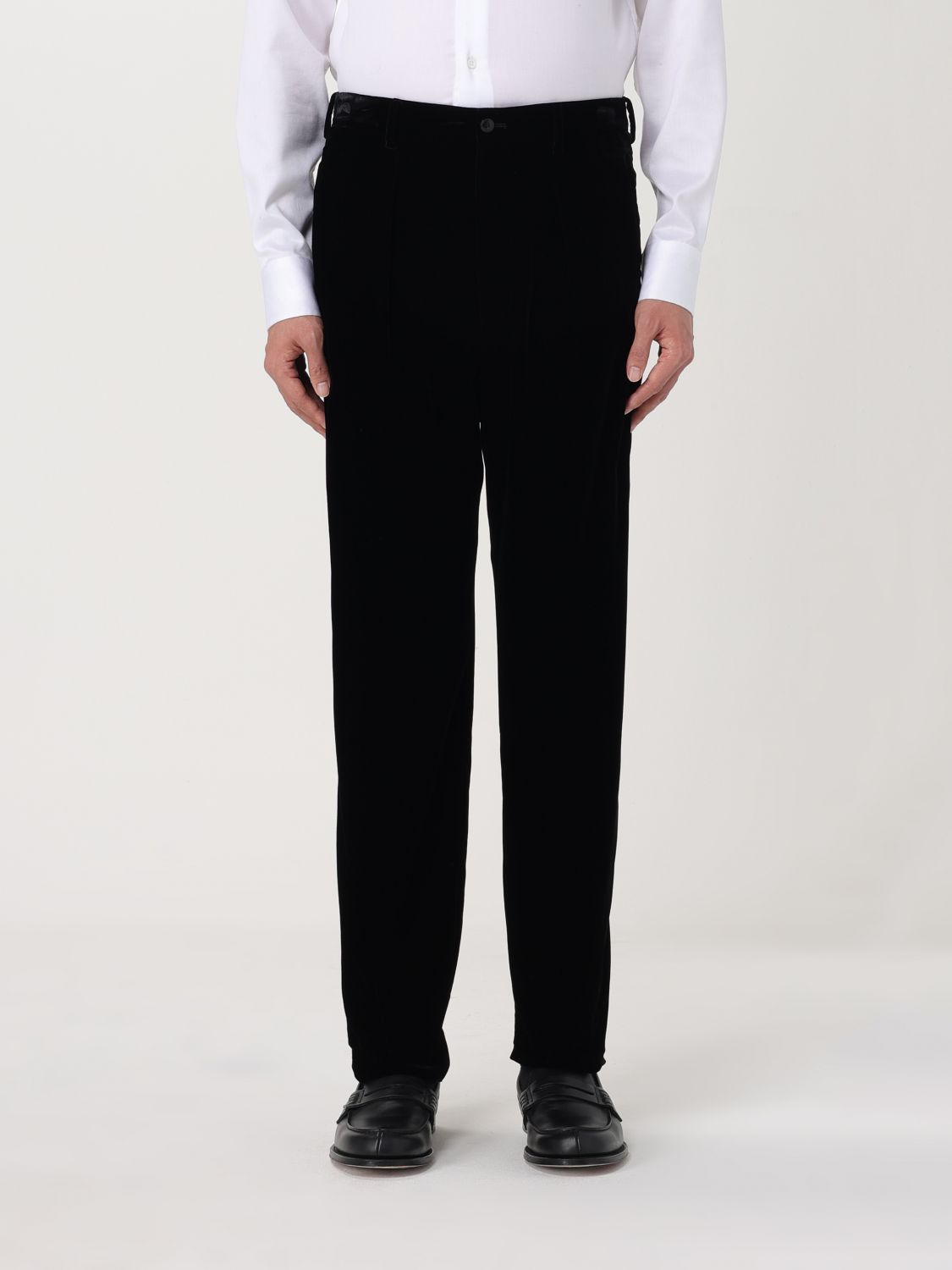 Shop Giorgio Armani Pants  Men Color Black In Schwarz