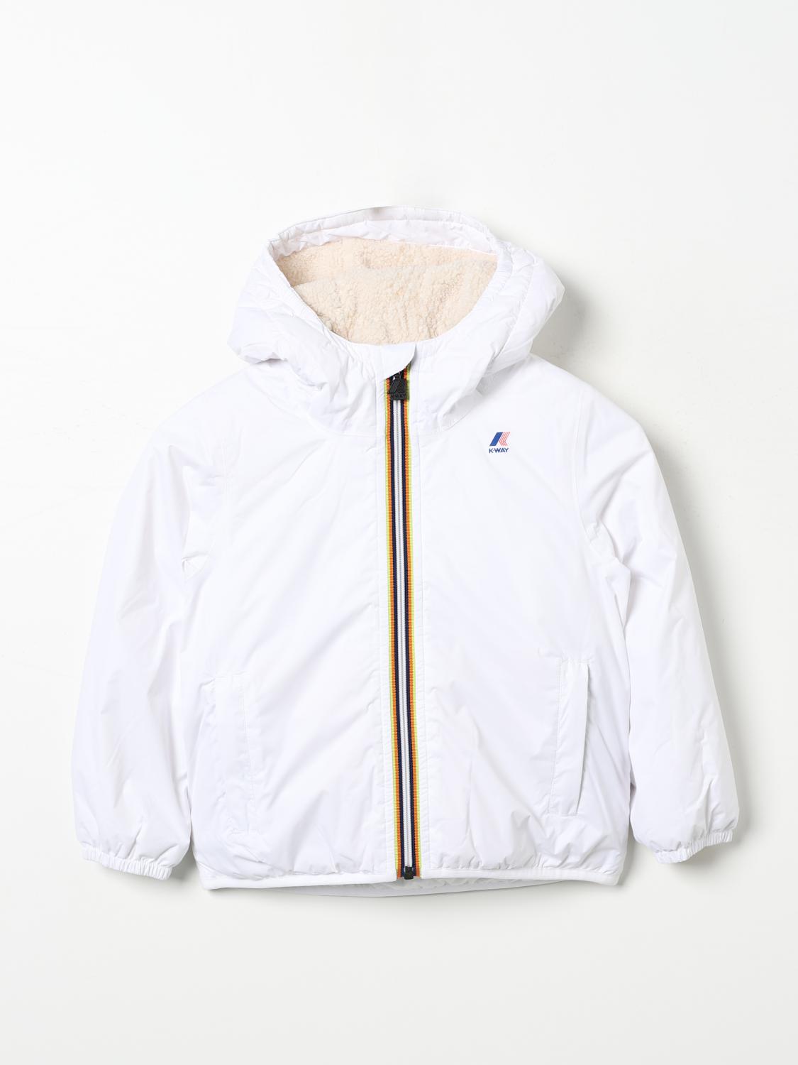 K-way Jacket Kids Color Ecru In Ecru