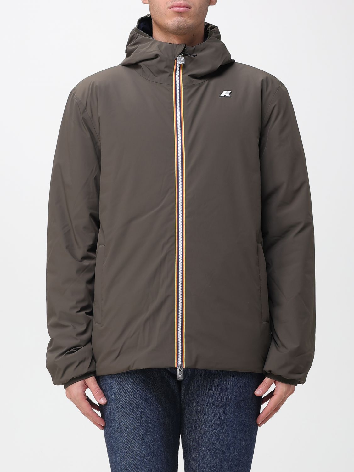 K-way Jacket  Men Color Brown In Multi