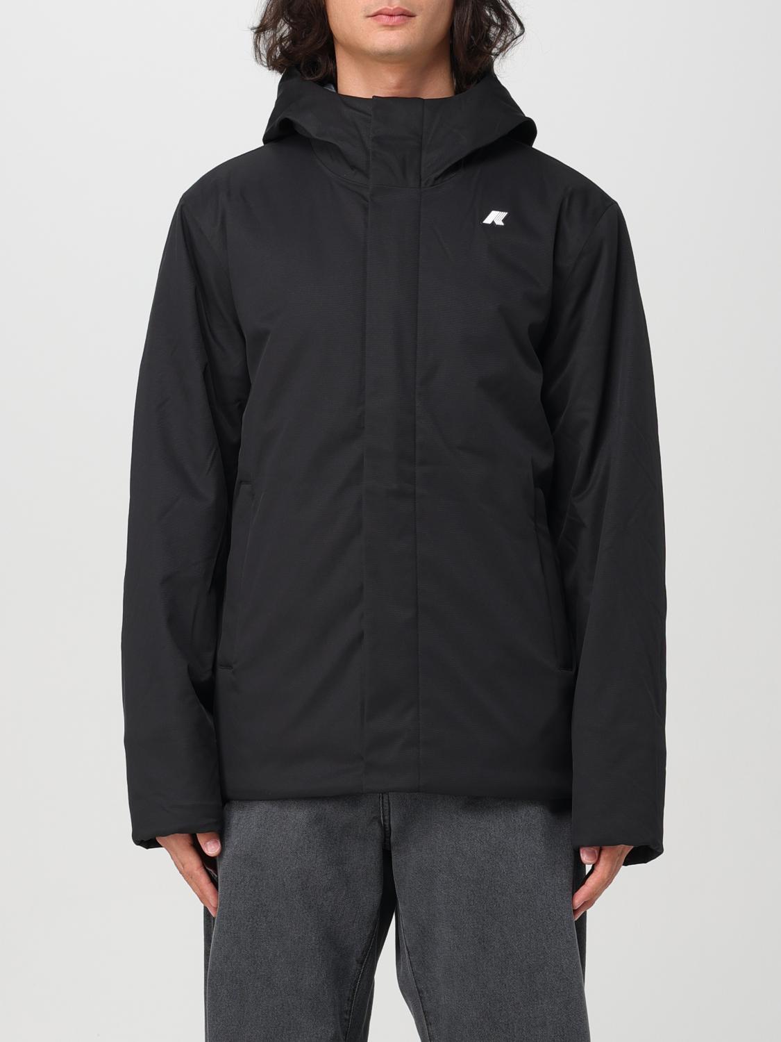 Shop K-way Jacket  Men Color Black In Schwarz