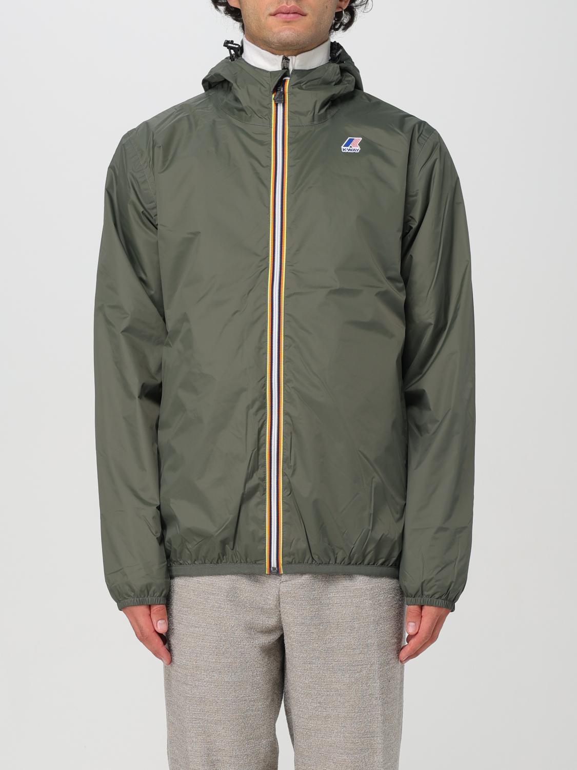 Shop K-way Jacket  Men Color Military