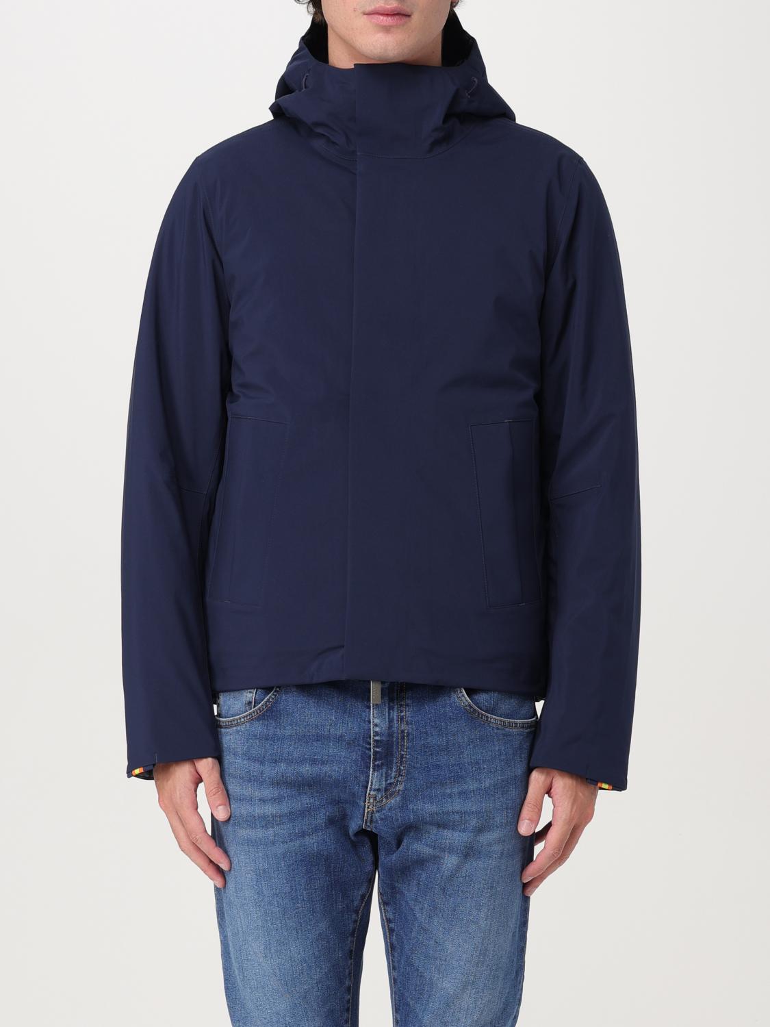 Shop K-way Jacket  Men Color Blue In Blau