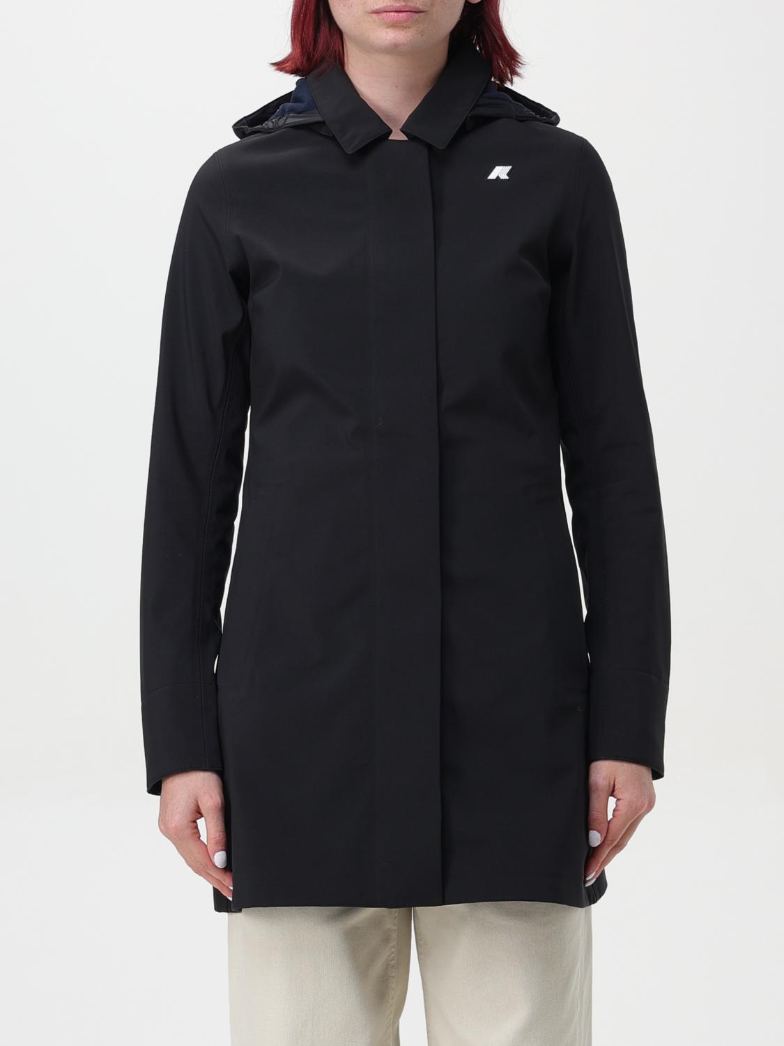 K-way Coat  Woman Color Black In Schwarz