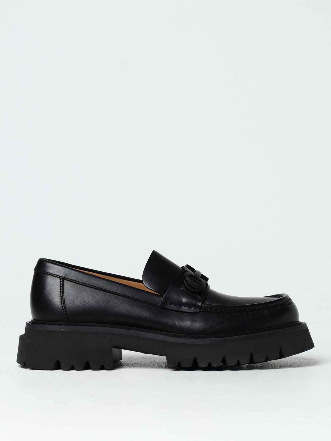 Ferragamo Chunky Sole Loafers Round Toe In 黑色