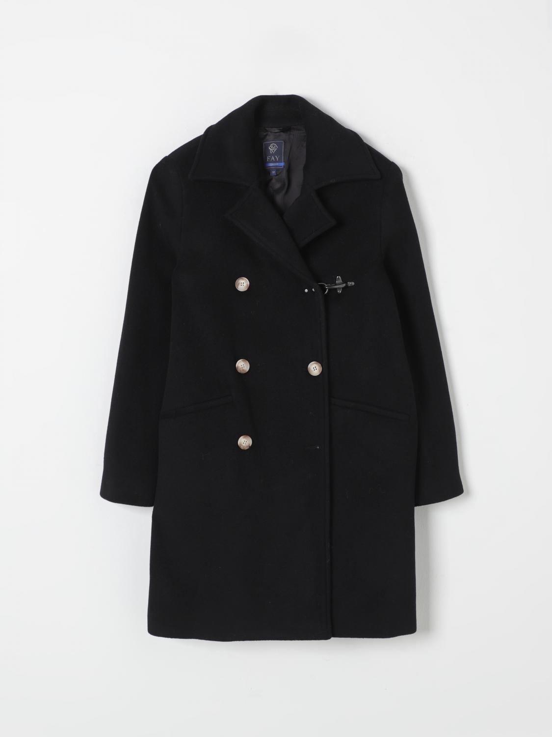 Shop Fay Junior Coat  Kids Color Black