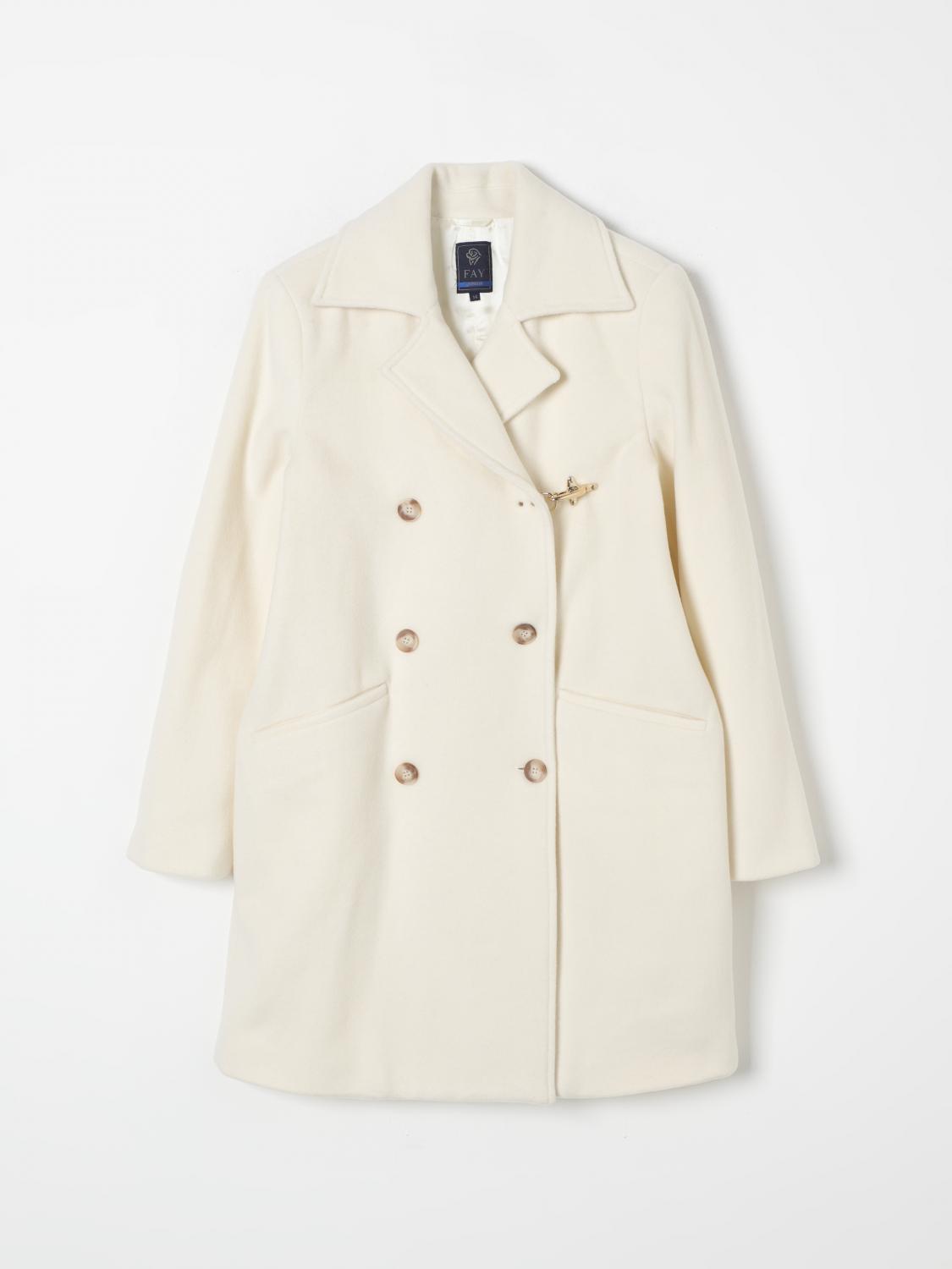 Shop Fay Junior Coat  Kids Color Ivory