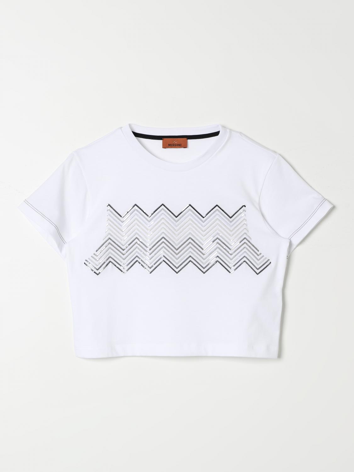 Shop Missoni T-shirt  Kids Color White