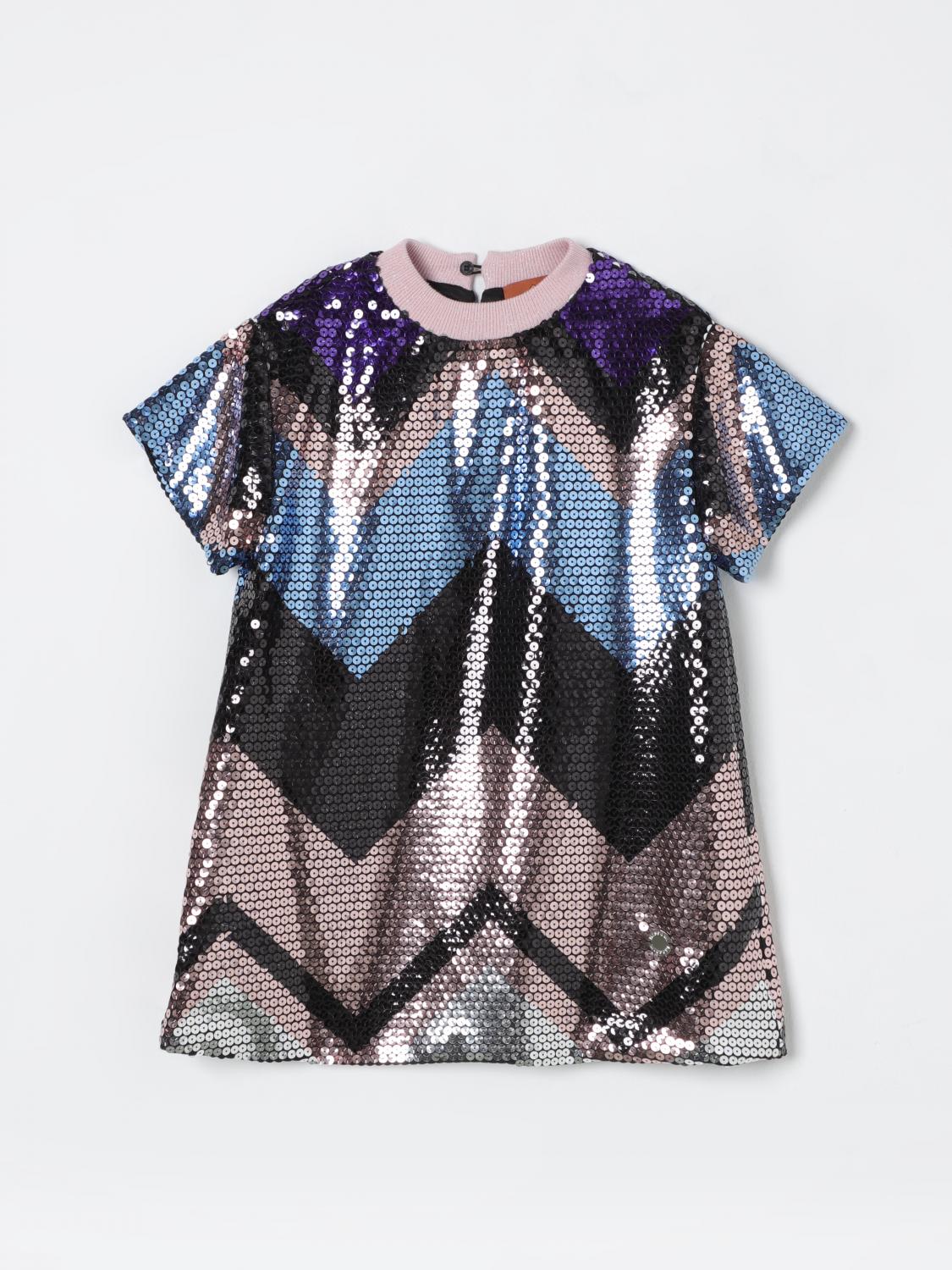 Shop Missoni Dress  Kids Color Violet In Violett