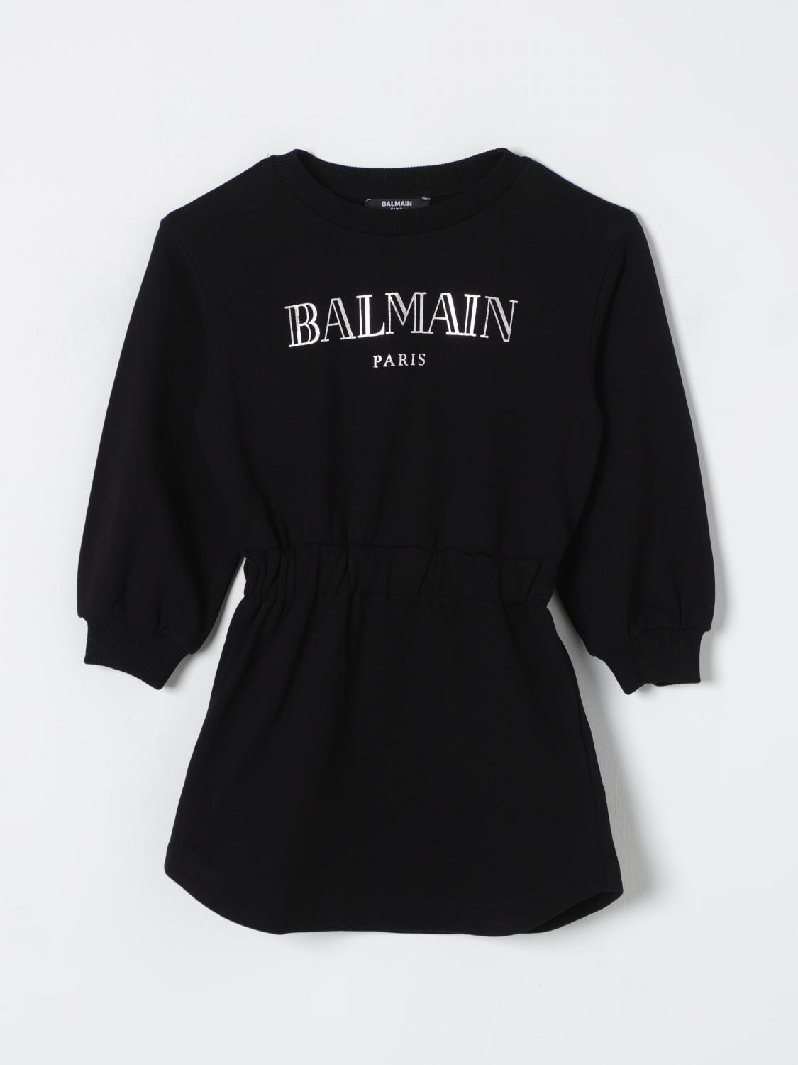 Shop Balmain Dress Kids Color Black