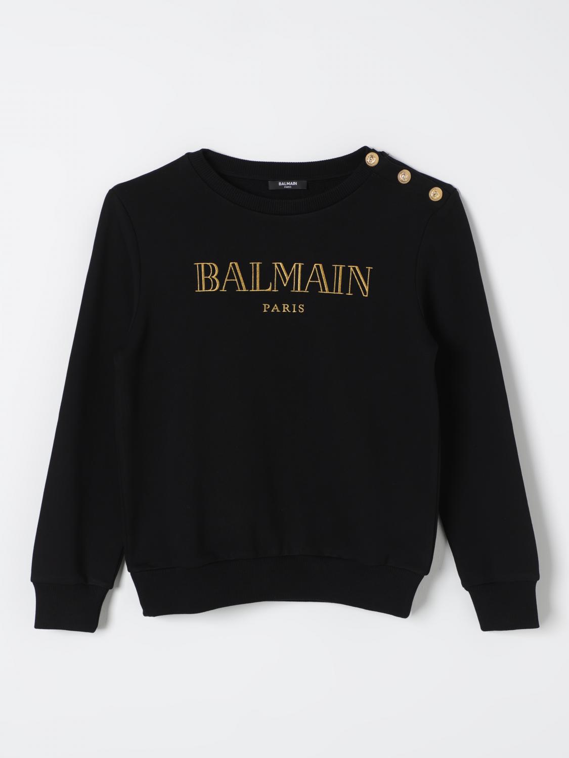 Shop Balmain Sweater  Kids Color Black In Schwarz