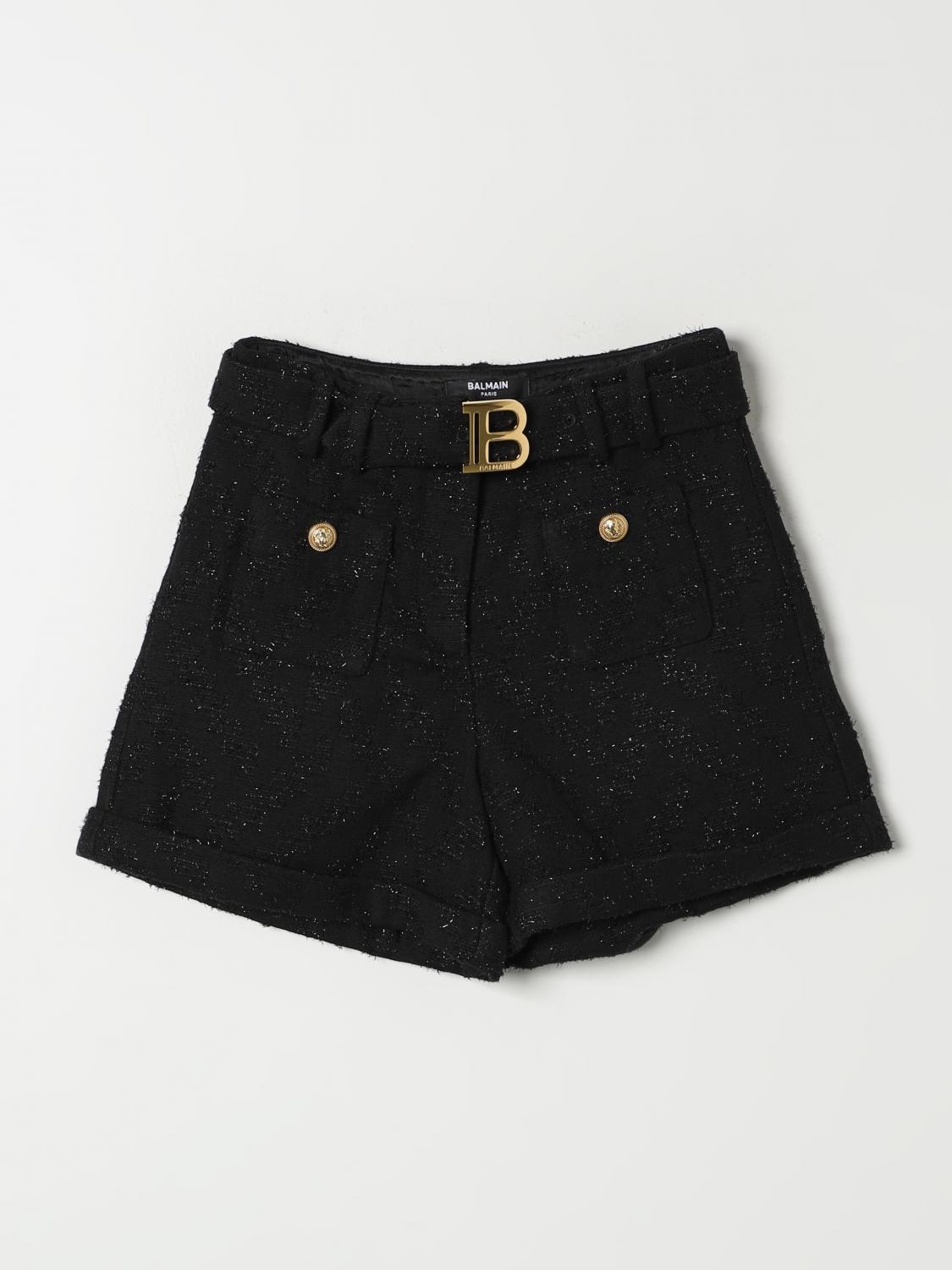 Balmain Short Kids Color Black In Black