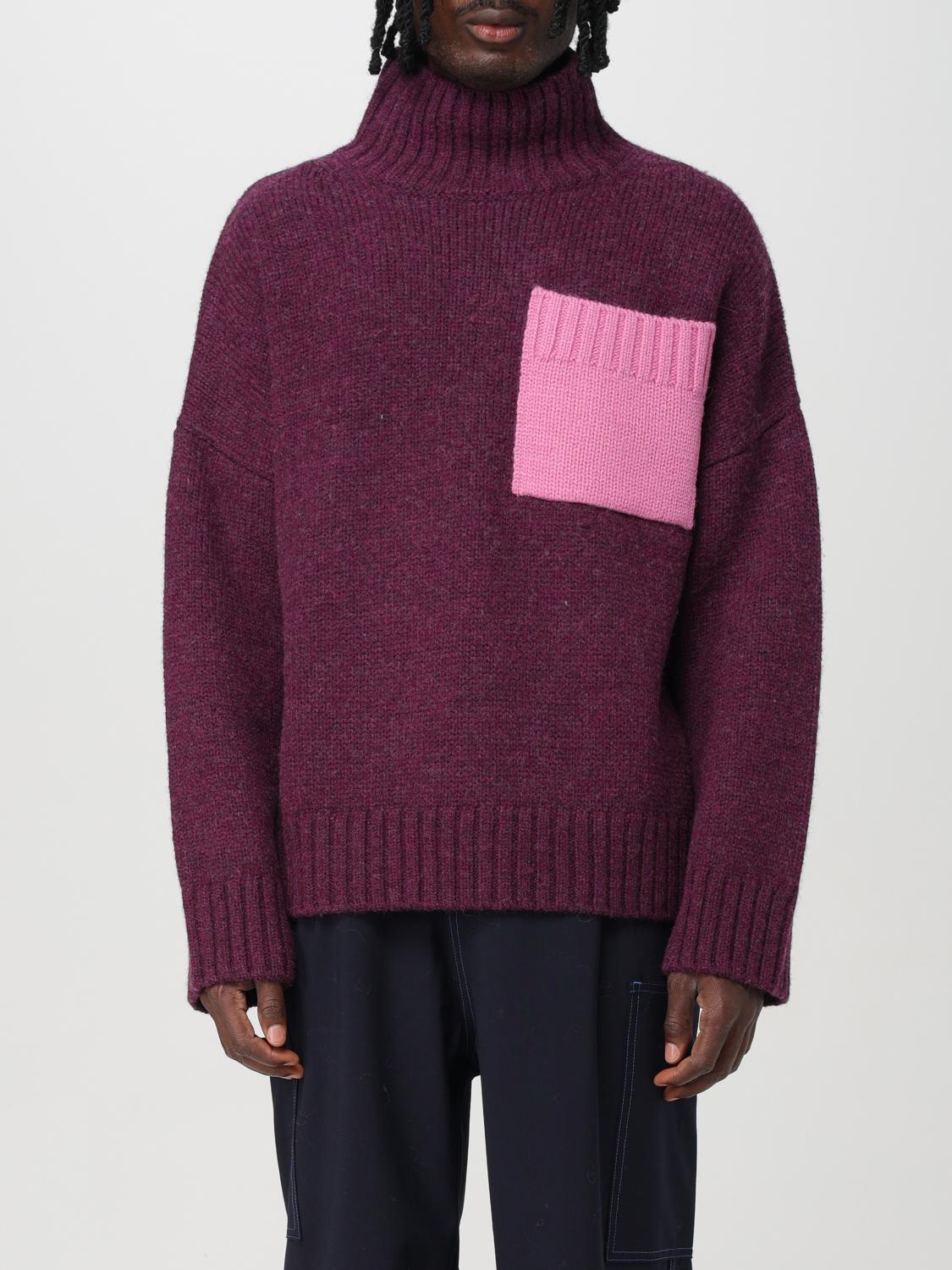 Shop Jw Anderson Sweater  Men Color Burgundy In Burgunderrot