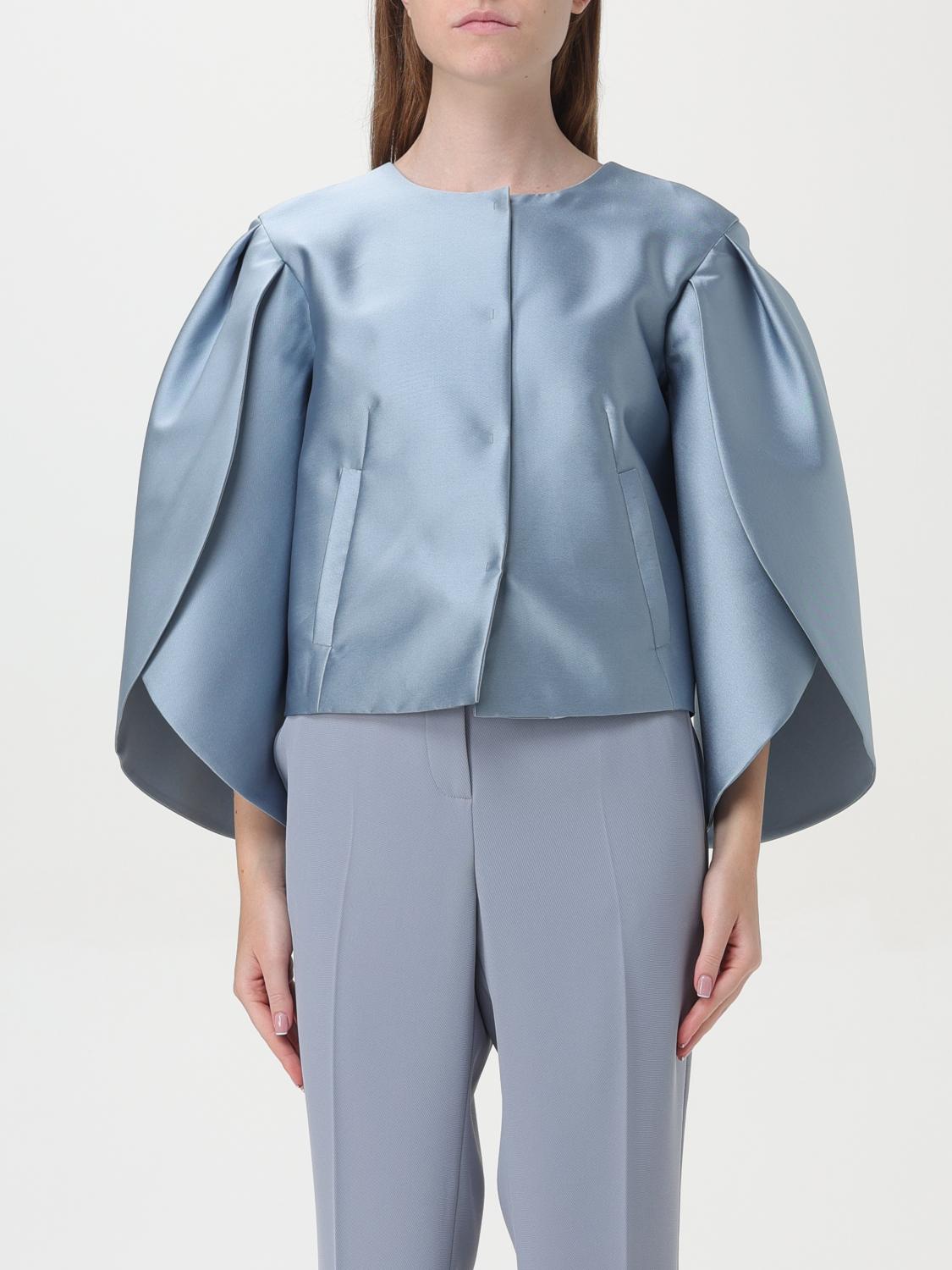 Shop Alberta Ferretti Jacket  Woman Color Sky Blue