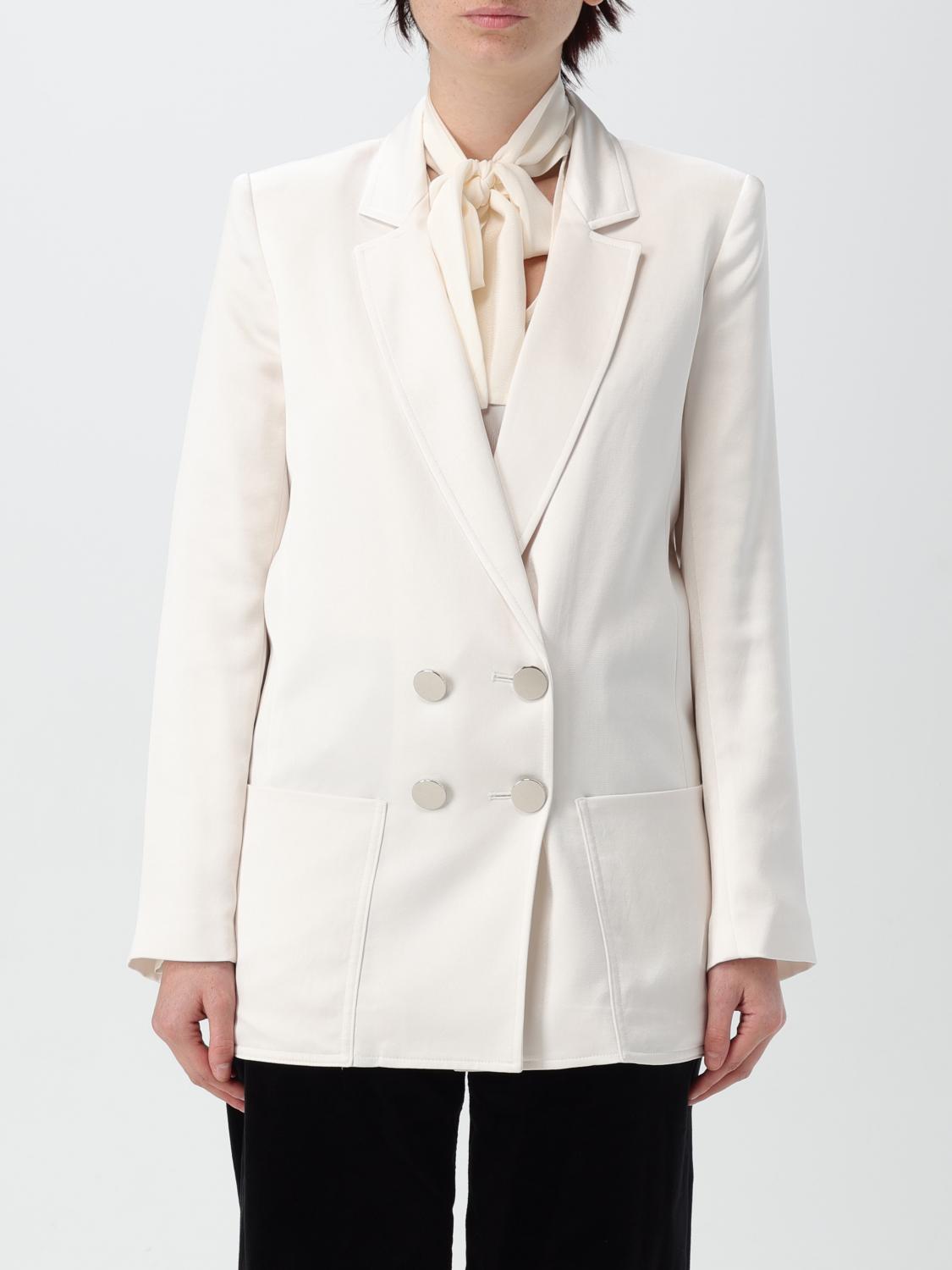 Shop Armani Exchange Blazer Woman Color Yellow Cream