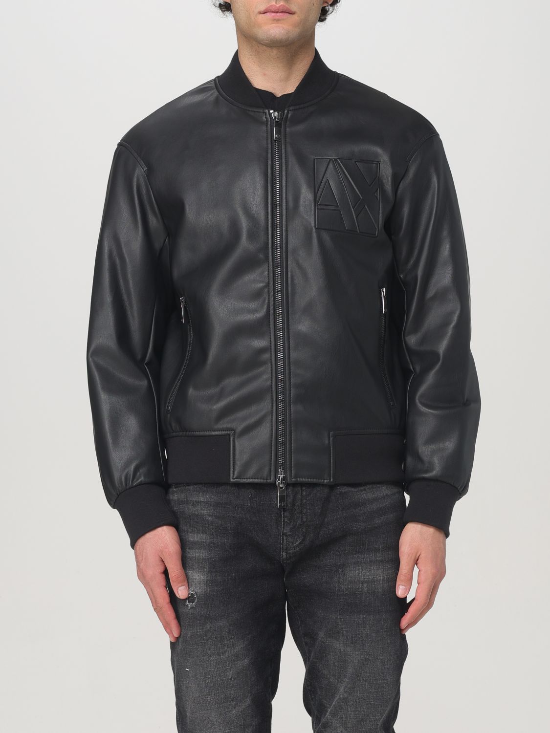 Shop Armani Exchange Jacket  Men Color Black In Schwarz