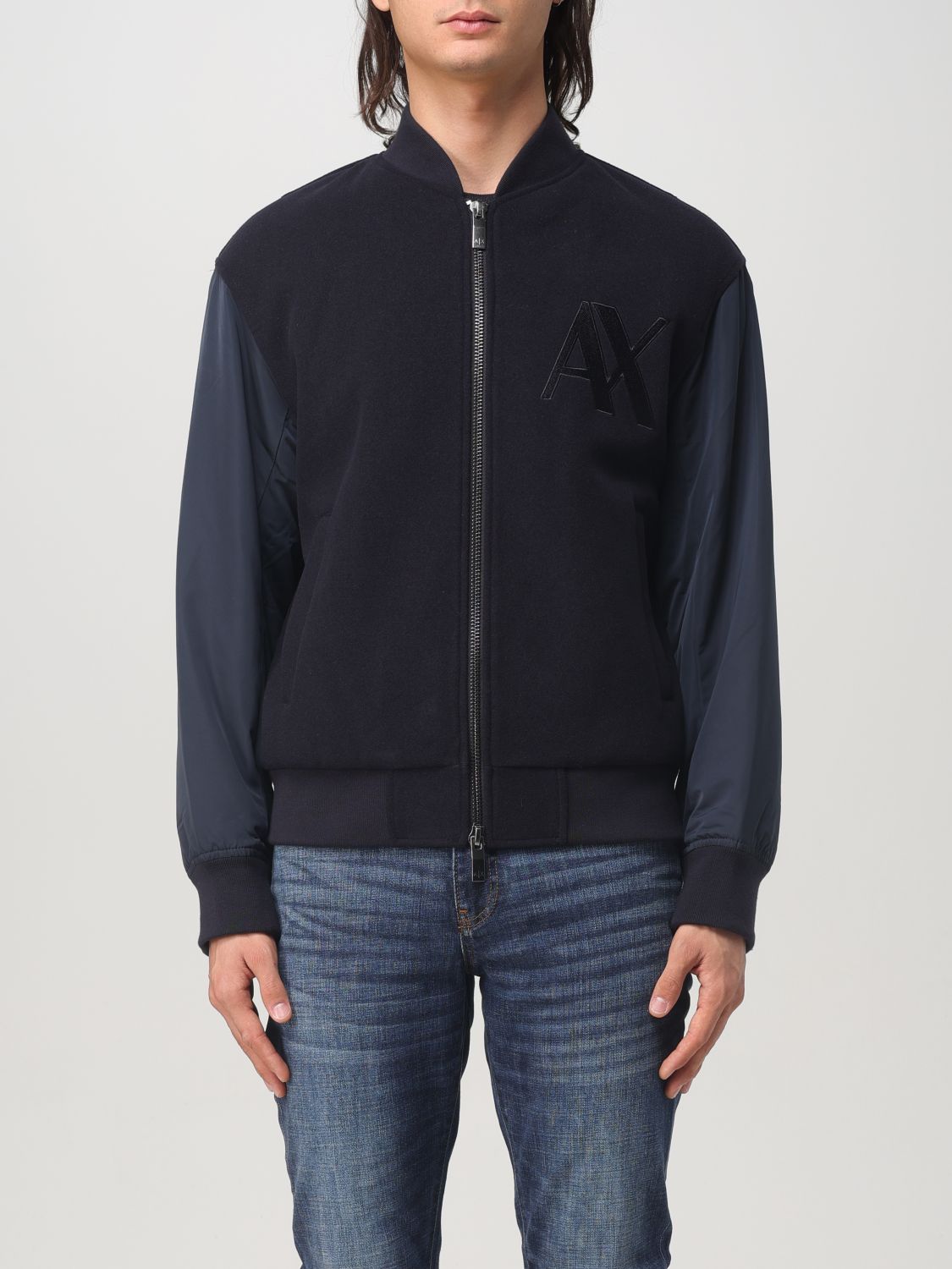 Shop Armani Exchange Jacket  Men Color Navy