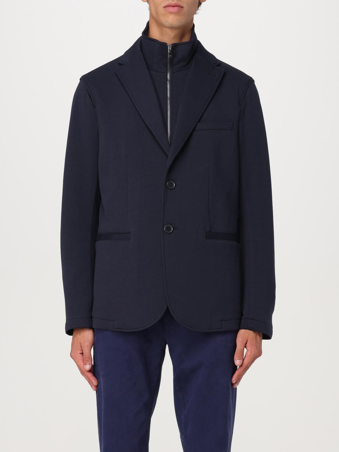 Shop Armani Exchange Blazer  Men Color Blue In Blau