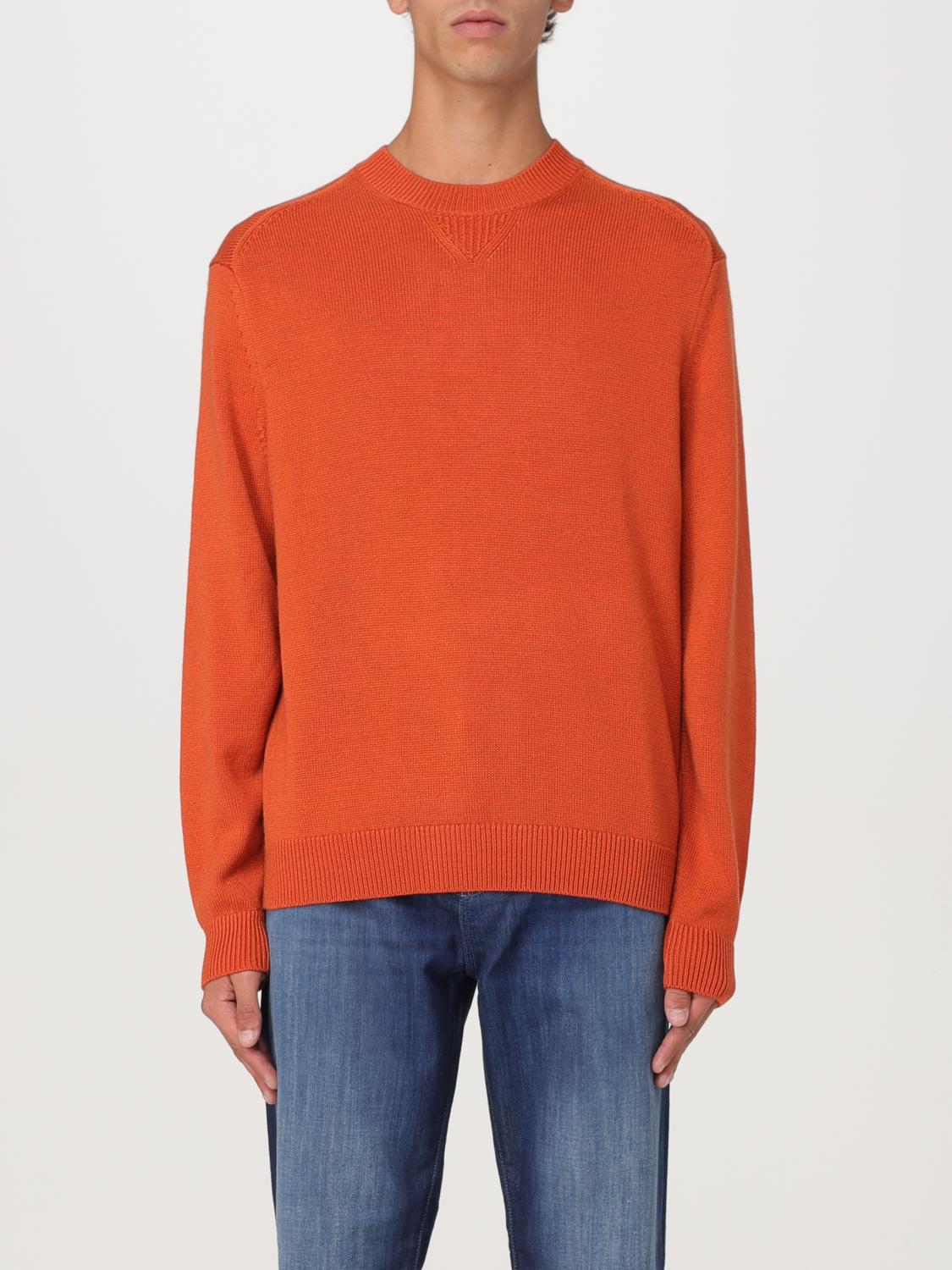 Armani Exchange Round Neck Sweater In Orange