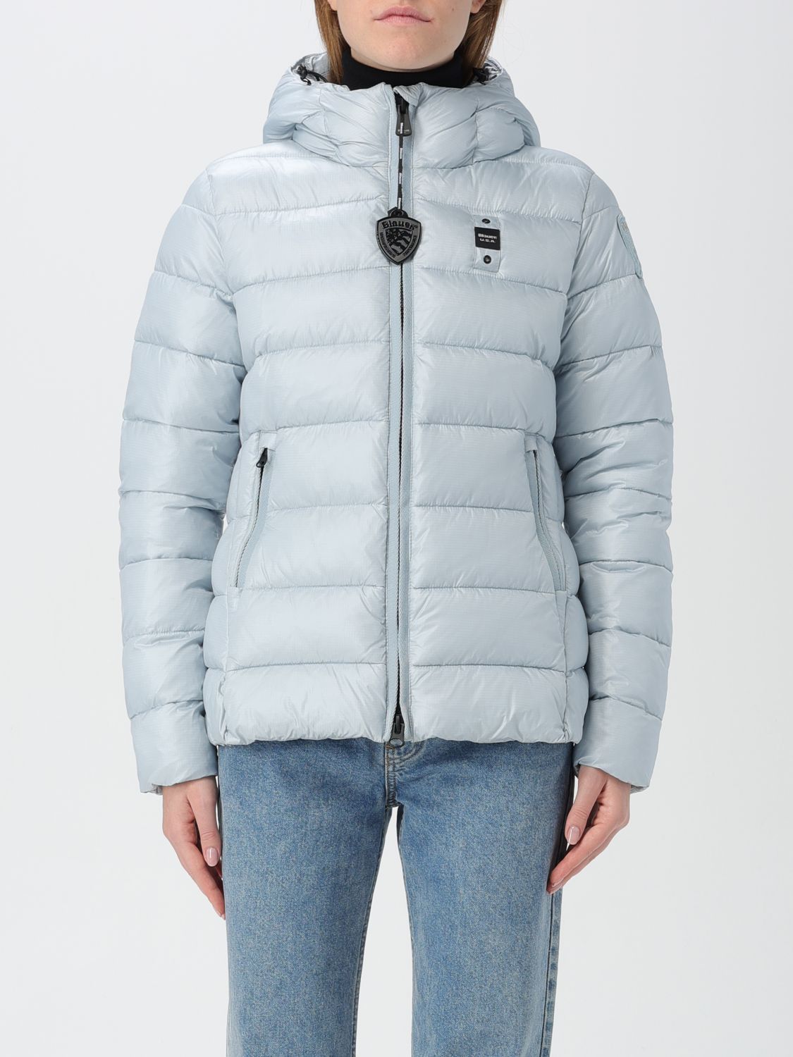 Shop Blauer Jacket  Woman Color Grey In Grau