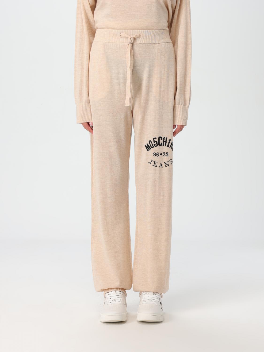 Moschino Jeans Pants  Woman Color Beige In Beige