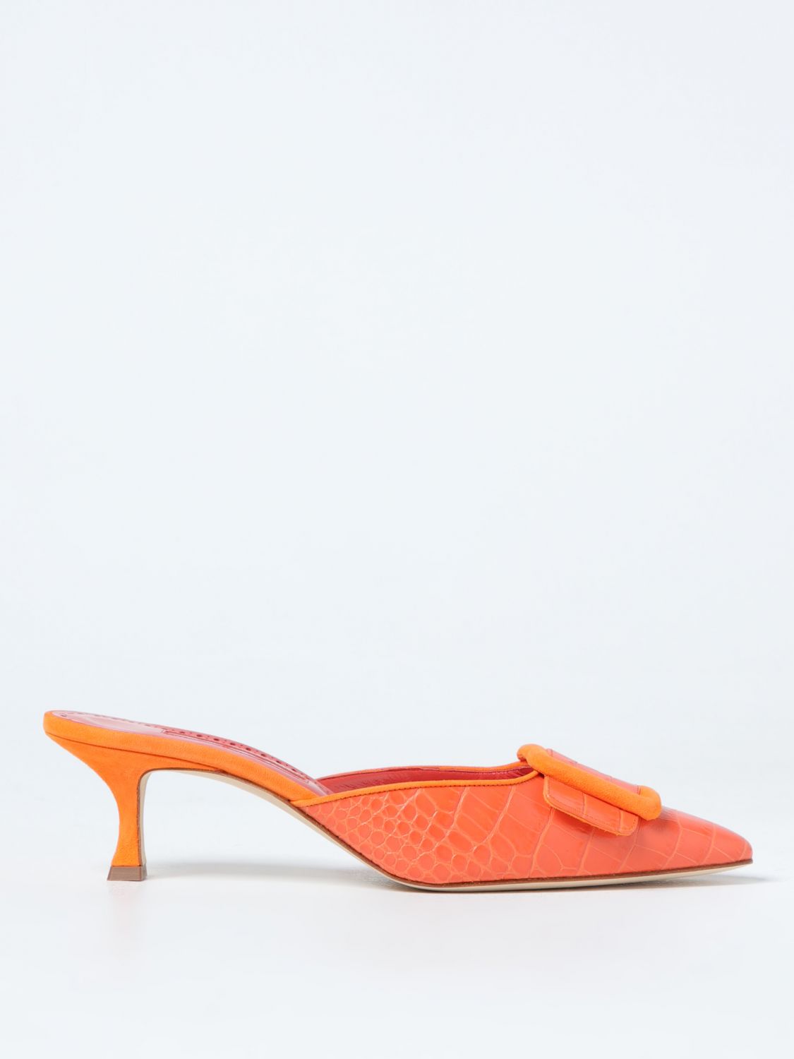 Shop Manolo Blahnik High Heel Shoes  Woman Color Orange