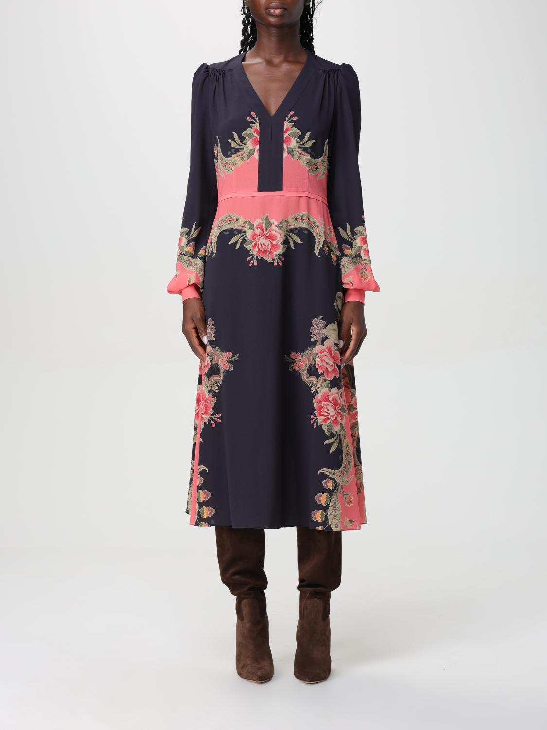 Shop Etro Dress  Woman Color Blue In Blau