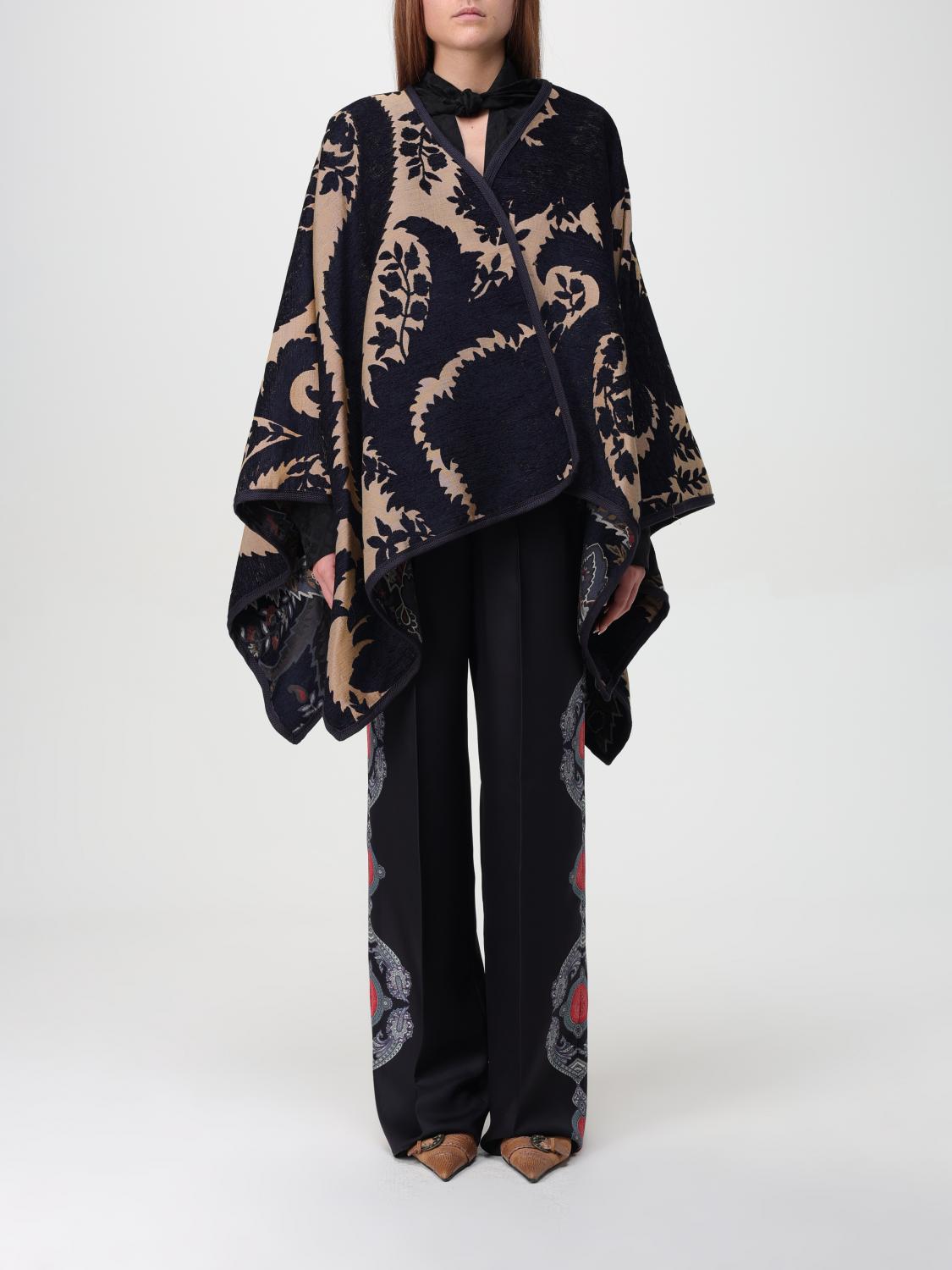 Shop Etro Cape  Woman Color Black In Schwarz