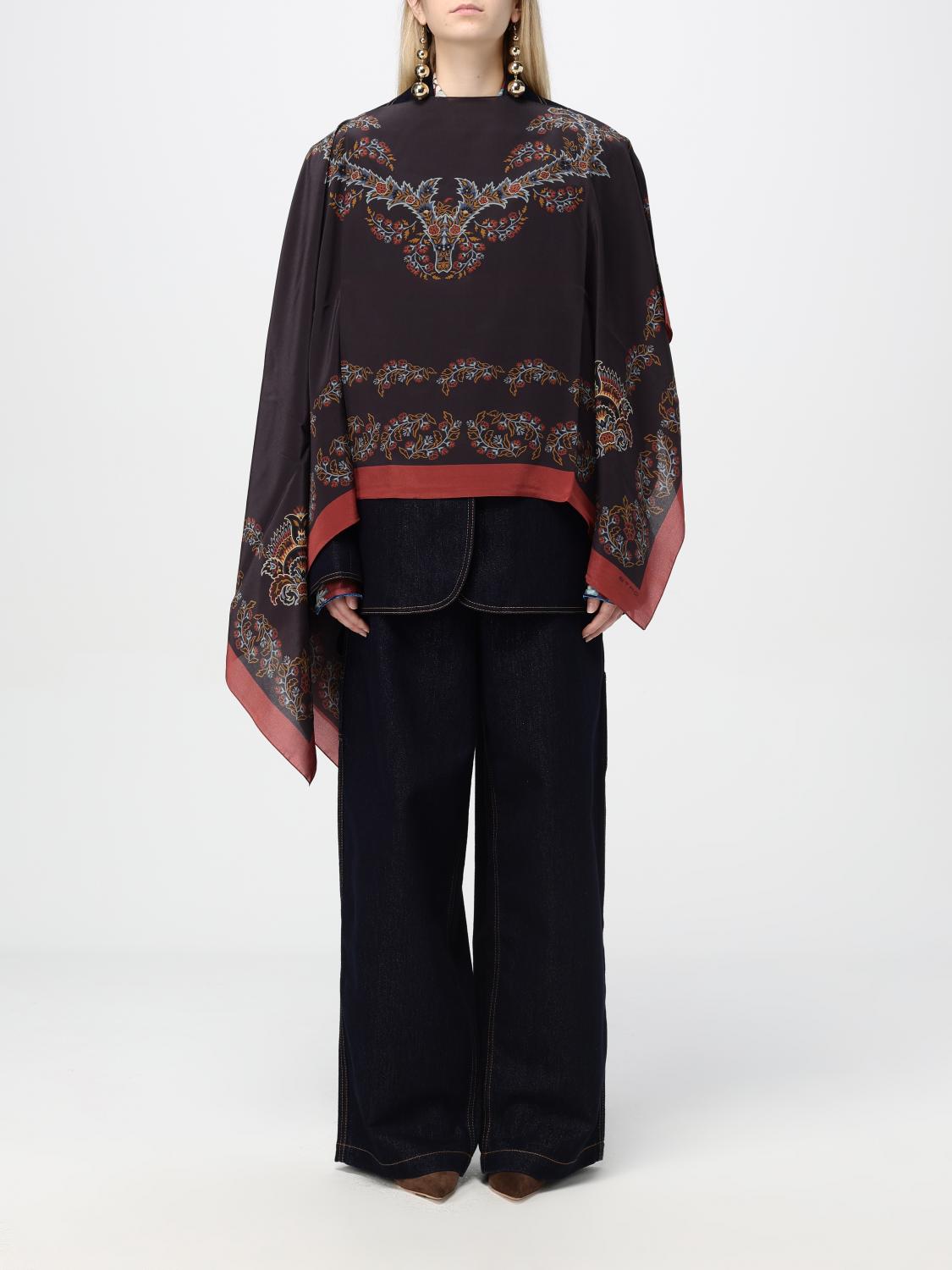 Shop Etro Top  Woman Color Black In Schwarz