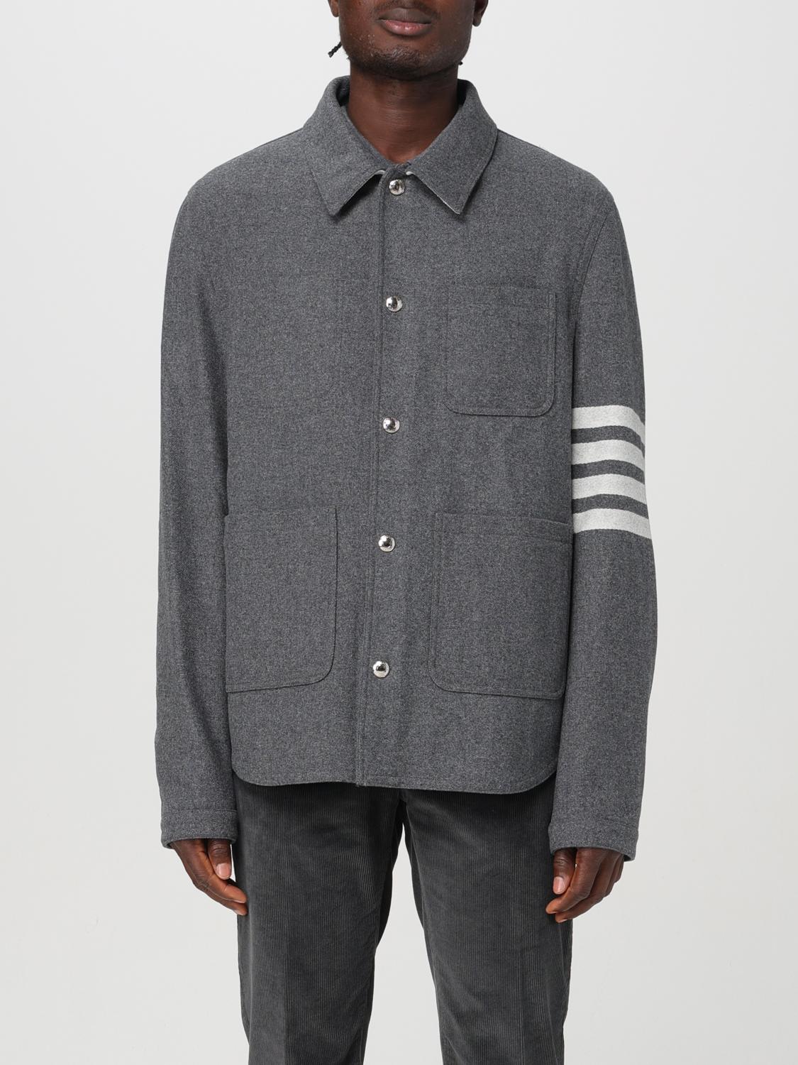 Shop Thom Browne Jacket Men Color Grey