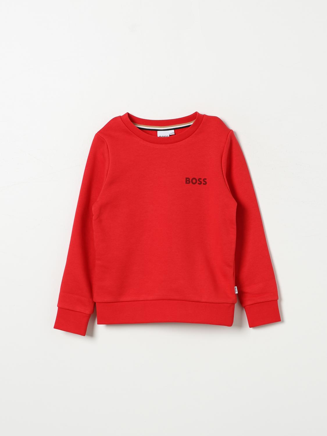 Shop Hugo Boss Sweater Boss Kids Color Red In Rot