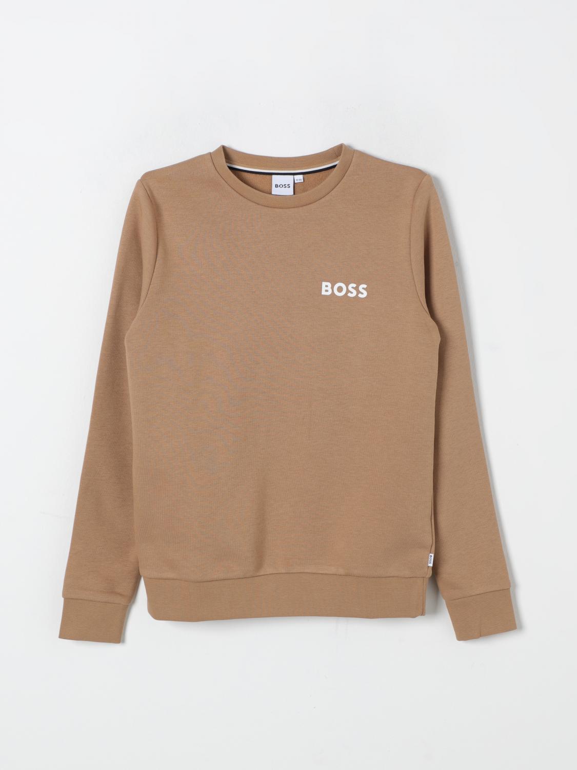 Hugo Boss Sweater Boss Kids Color Biscuit In Biscuit