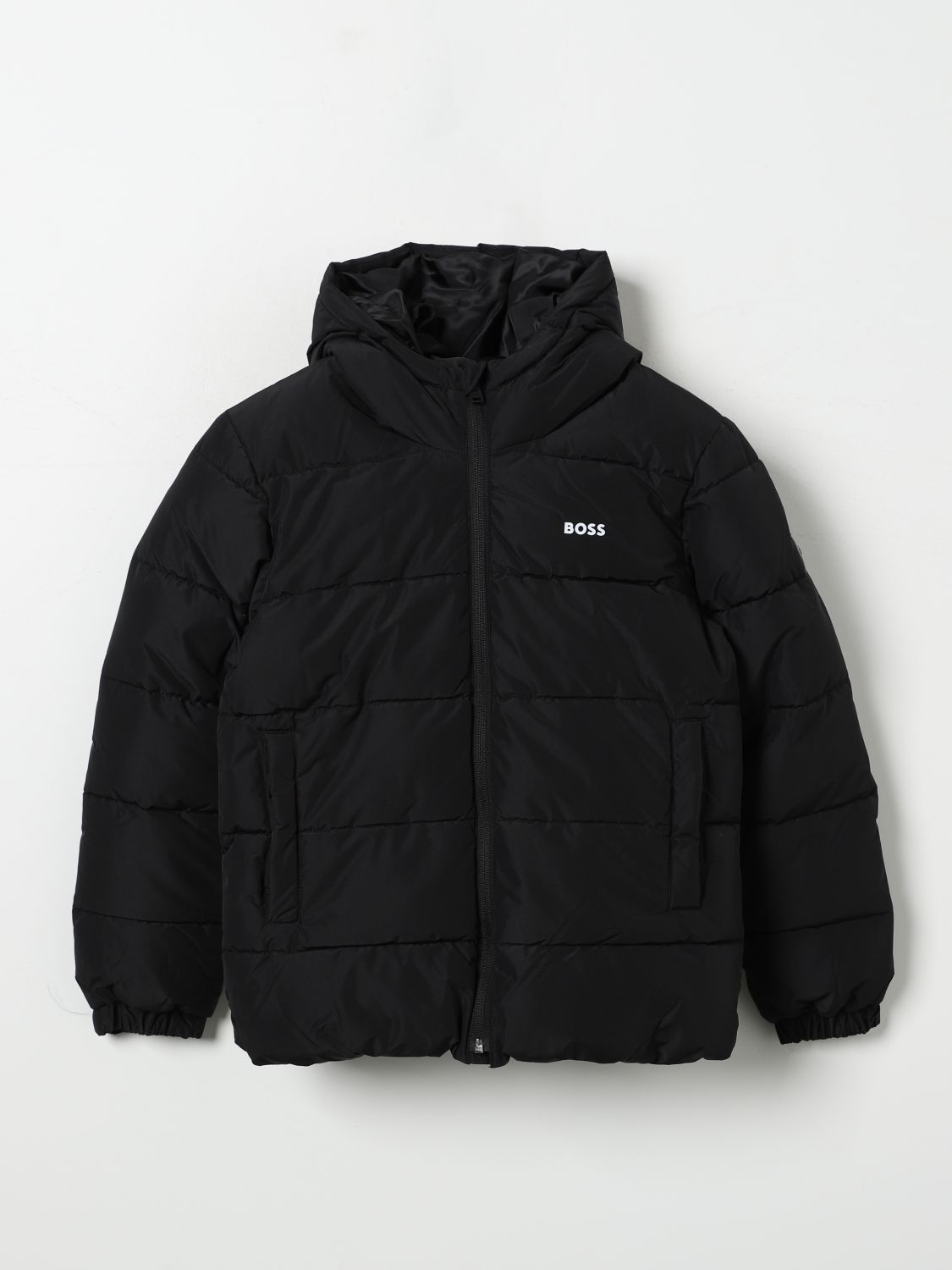 Hugo Boss Jacket Boss Kids Color Black In 黑色