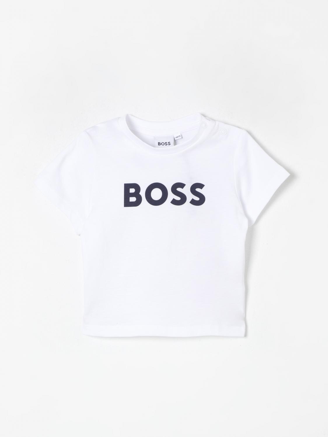 Shop Hugo Boss T-shirt Boss Kids Color White In Weiss