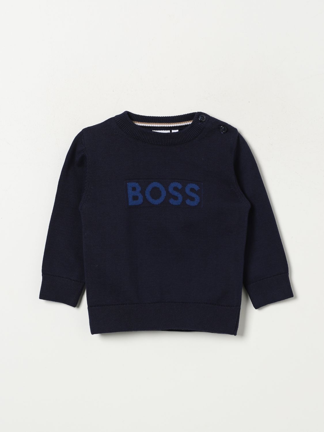 Hugo Boss Sweater Boss Kids Color Navy In 海军蓝