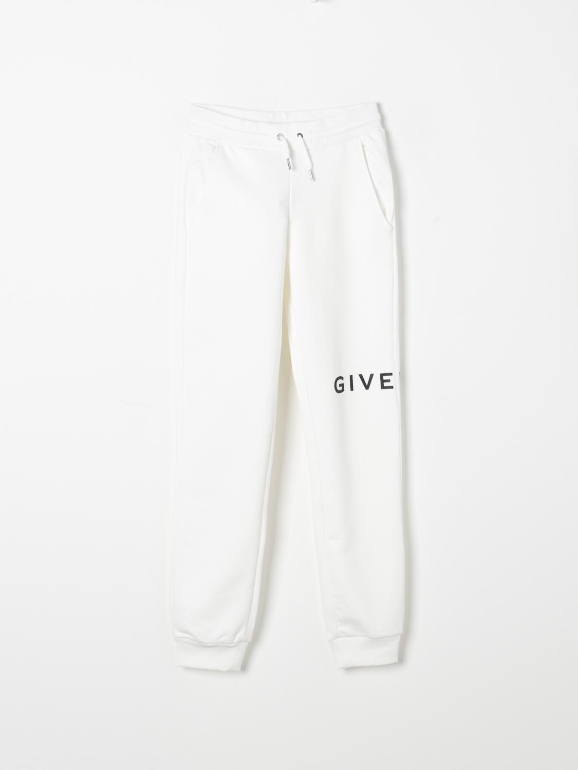 Shop Givenchy Pants  Kids Color White In Weiss