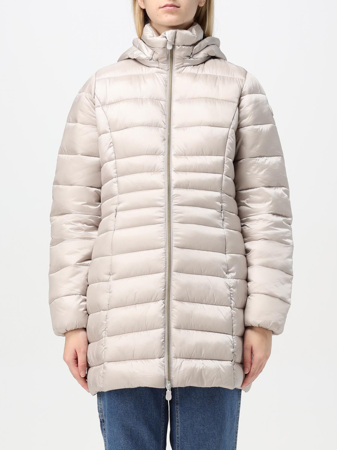 Save The Duck Caroline Water Resistant Coat With Faux Fur Lining In Beige