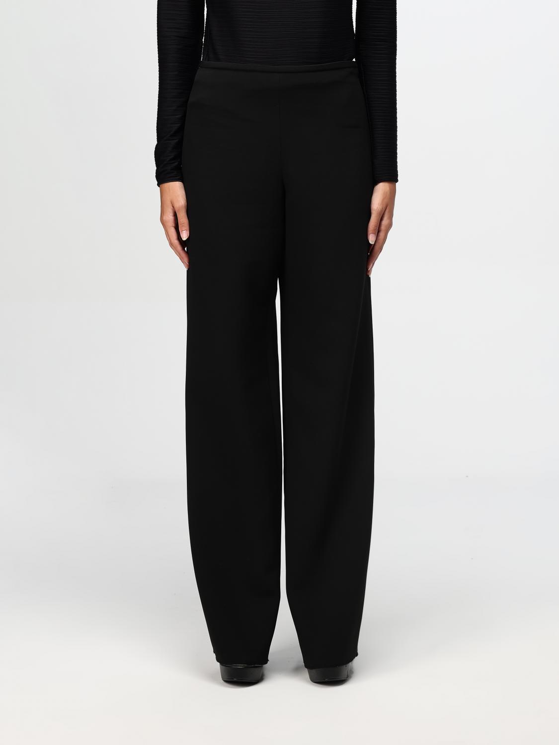 Shop Emporio Armani Pants  Woman Color Black In Schwarz